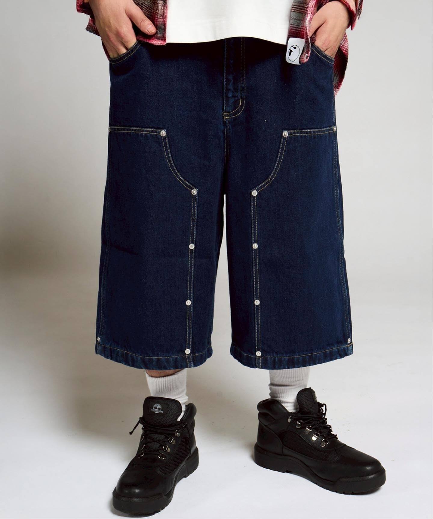 【大幅セール中】ジョイントワークス　デニム　ブラック ダブル ウエストデニムパンツ / J Double Waist Denim Pants（ショート