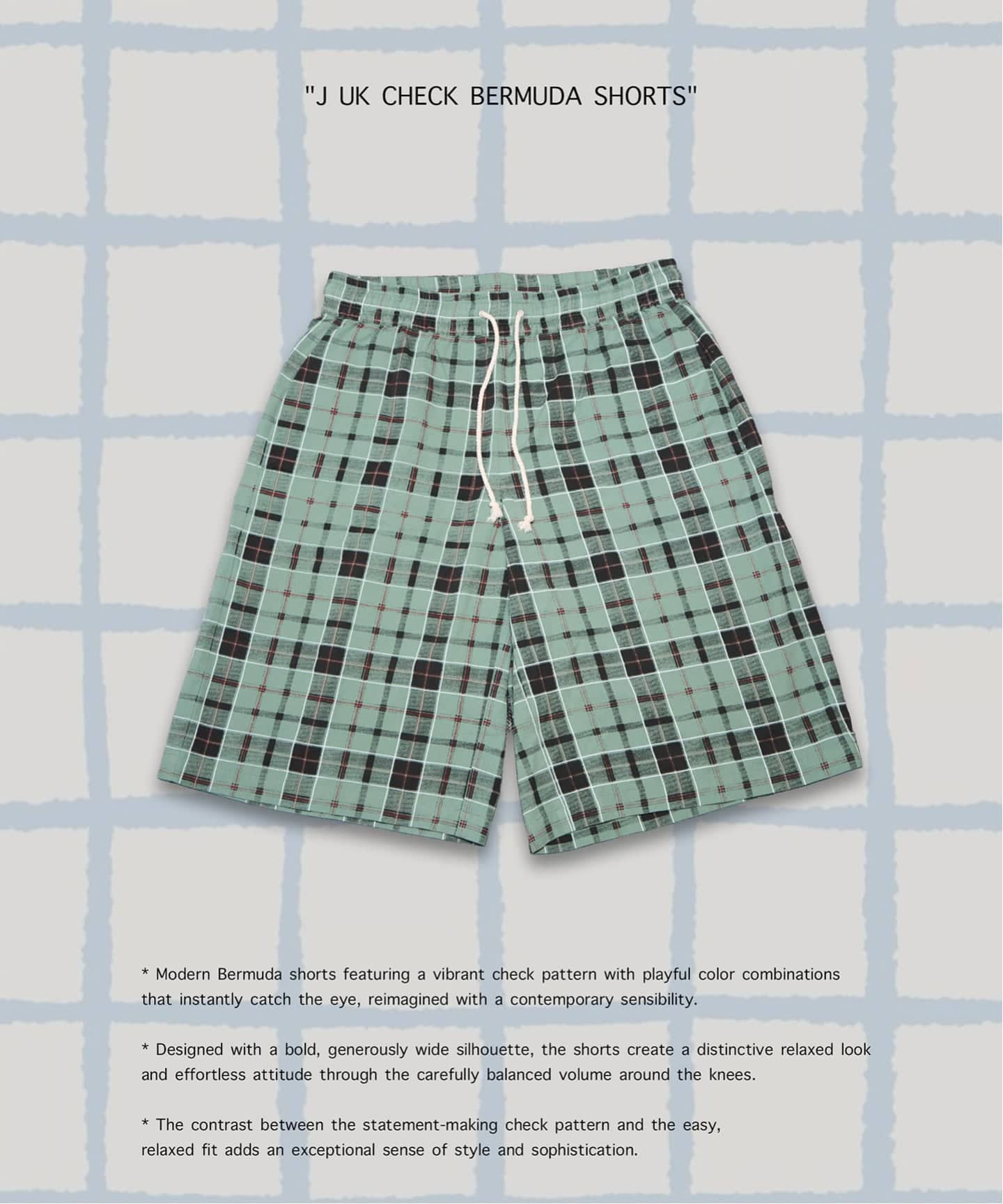 チェック バミューダショーツ / J UK CHECK BERMUDA SHORTS（ショート