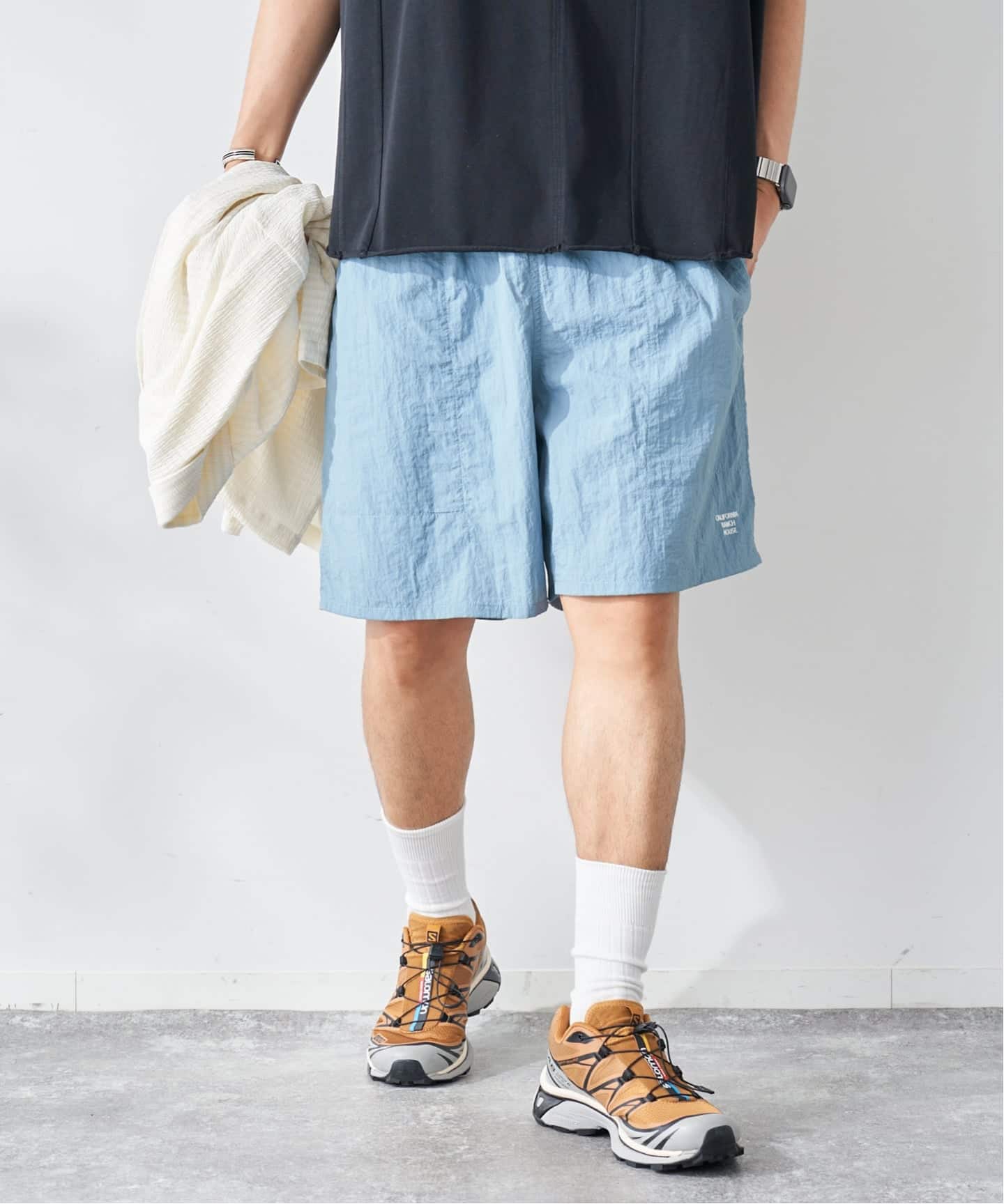 COACH ショートパンツ ライトブルー Sサイズ　ハーフパンツ CRH ソリッドショートパンツ（ショート・ハーフパンツ）｜B.C STOCK
