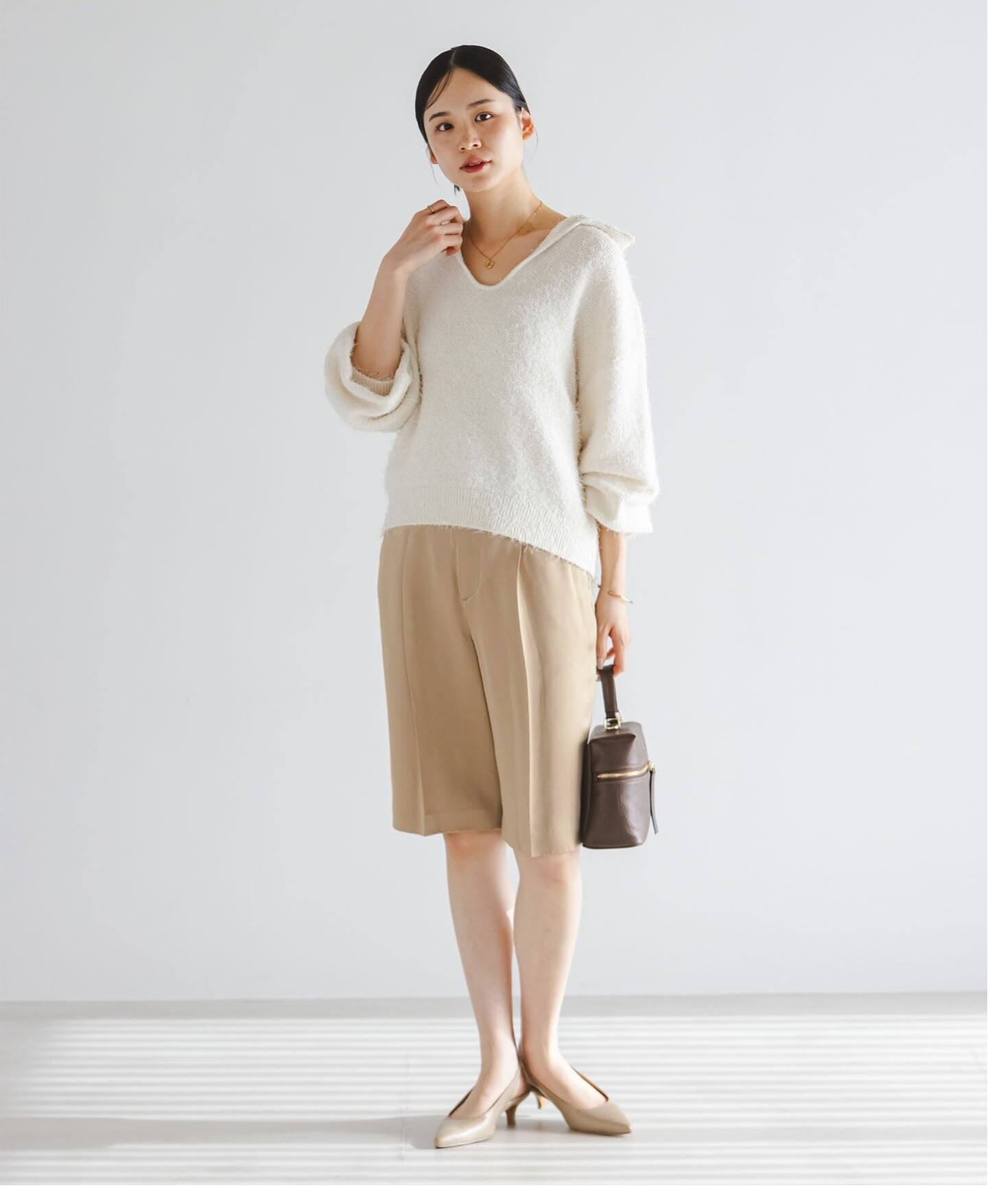 予約》コンパクトサテンバミューダーパンツ（ショート・ハーフパンツ