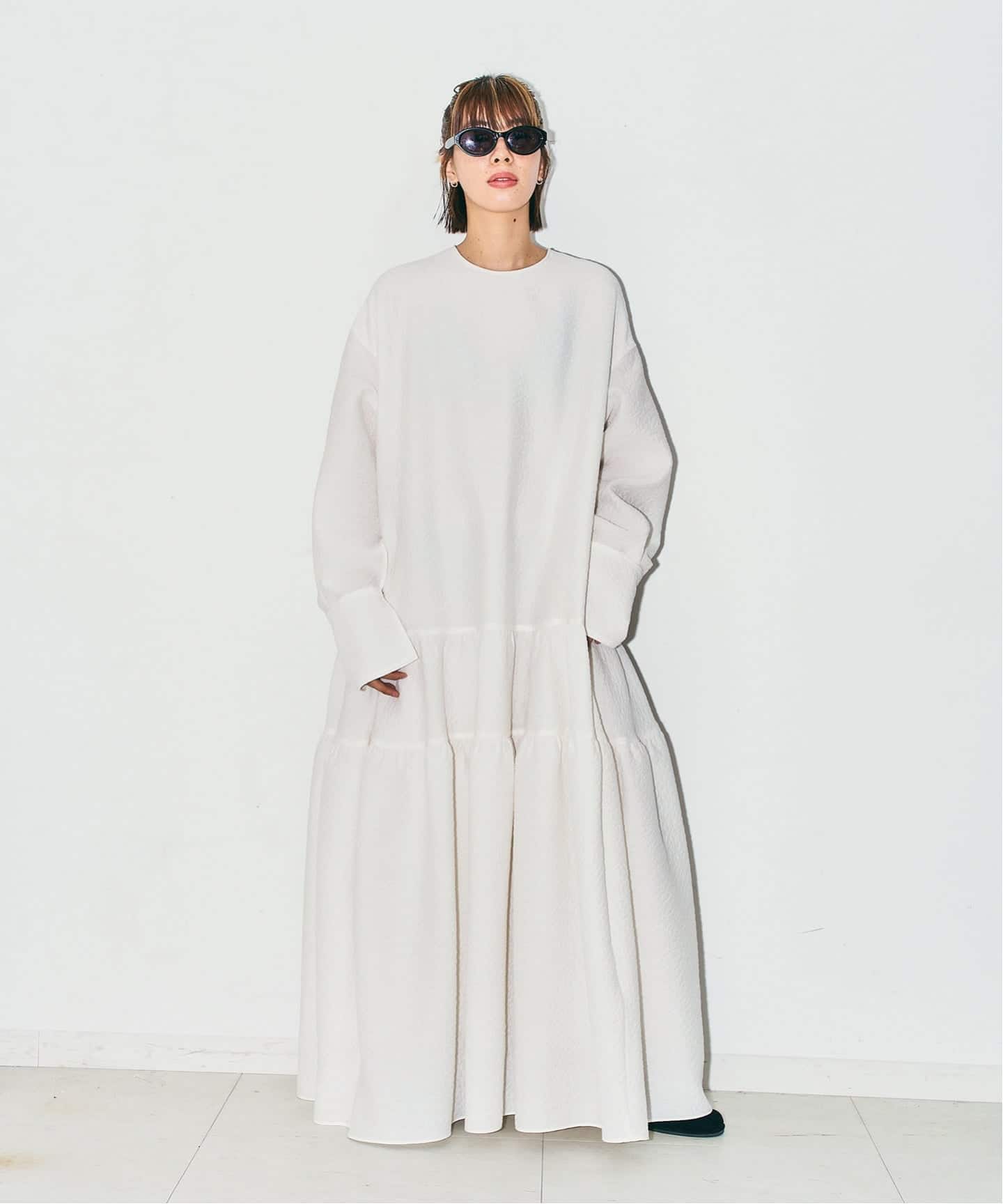 予約》SHEER JACQURD DRESS：ワンピース（ワンピース）｜CITYSHOP
