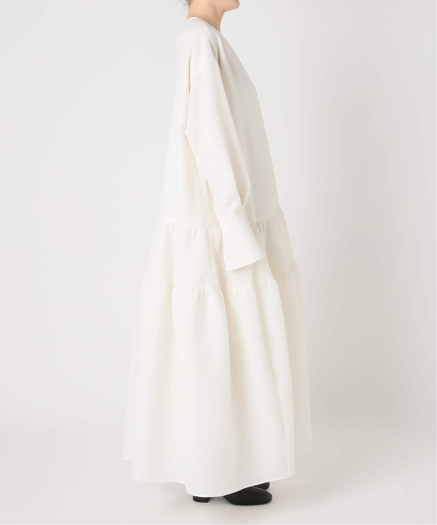 Sheer Jacquard Dress ホワイト 予約》SHEER JACQURD DRESS：ワンピース（ワンピース）｜CITYSHOP