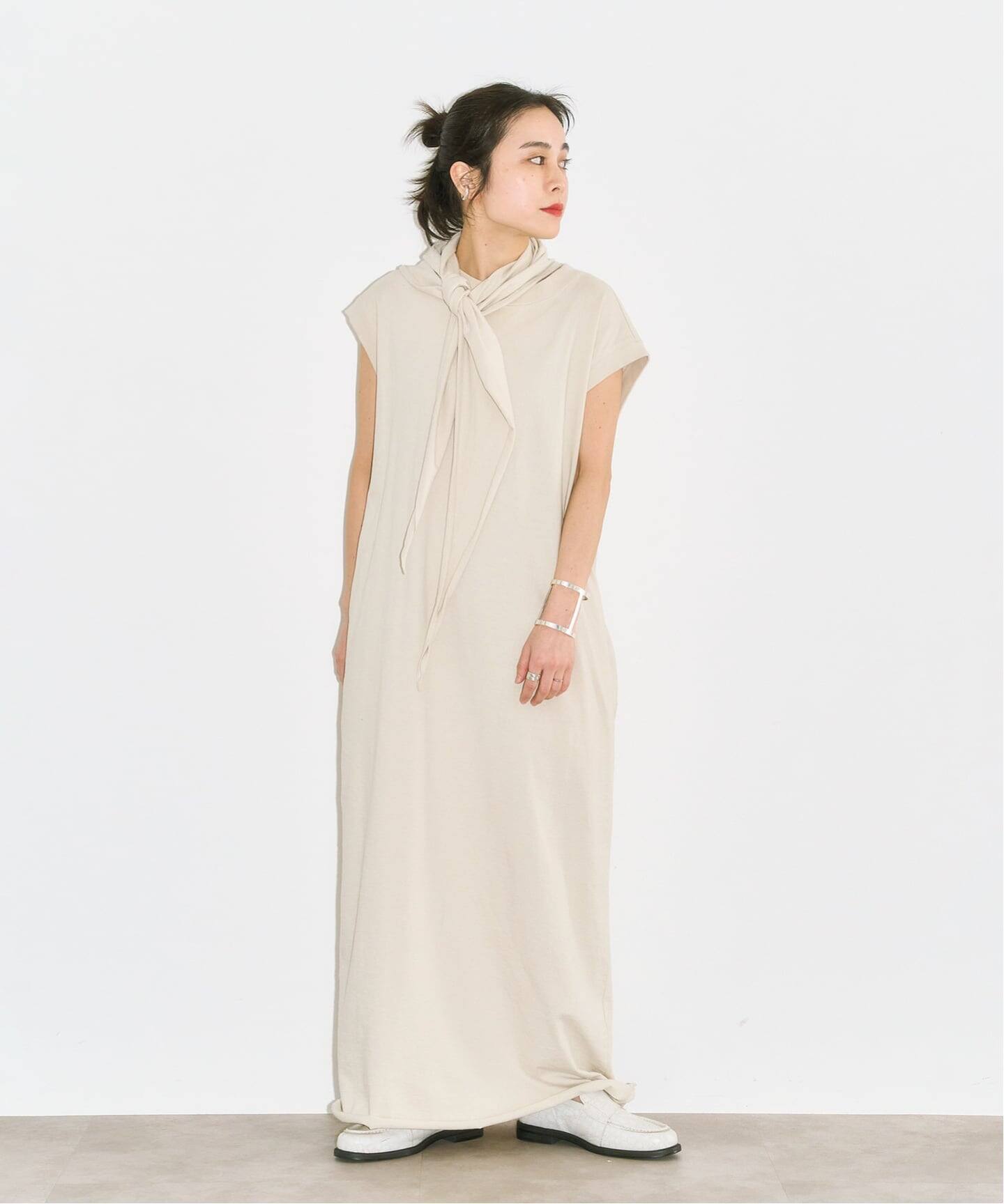 CITYSHOP 総柄ワンピース　ロングワンピース　シティショップ　半袖 予約》CUTDRESS with SCARF：ワンピース（ワンピース）｜CITYSHOP