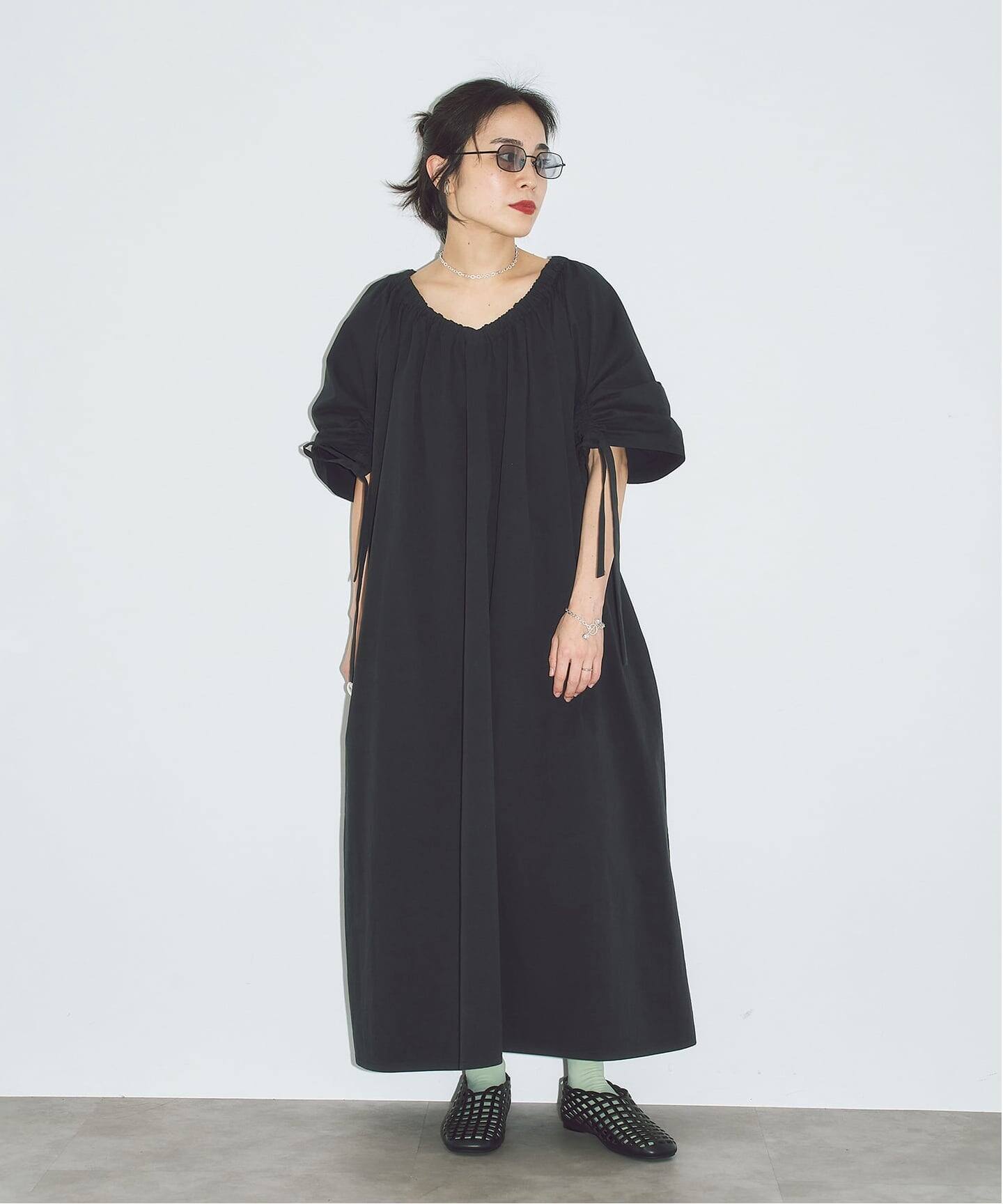 ワンピース CITYSHOP SIDE GATHER DRESS 予約》GATHER SLEEVE DRESS：ワンピース（ワンピース）｜CITYSHOP