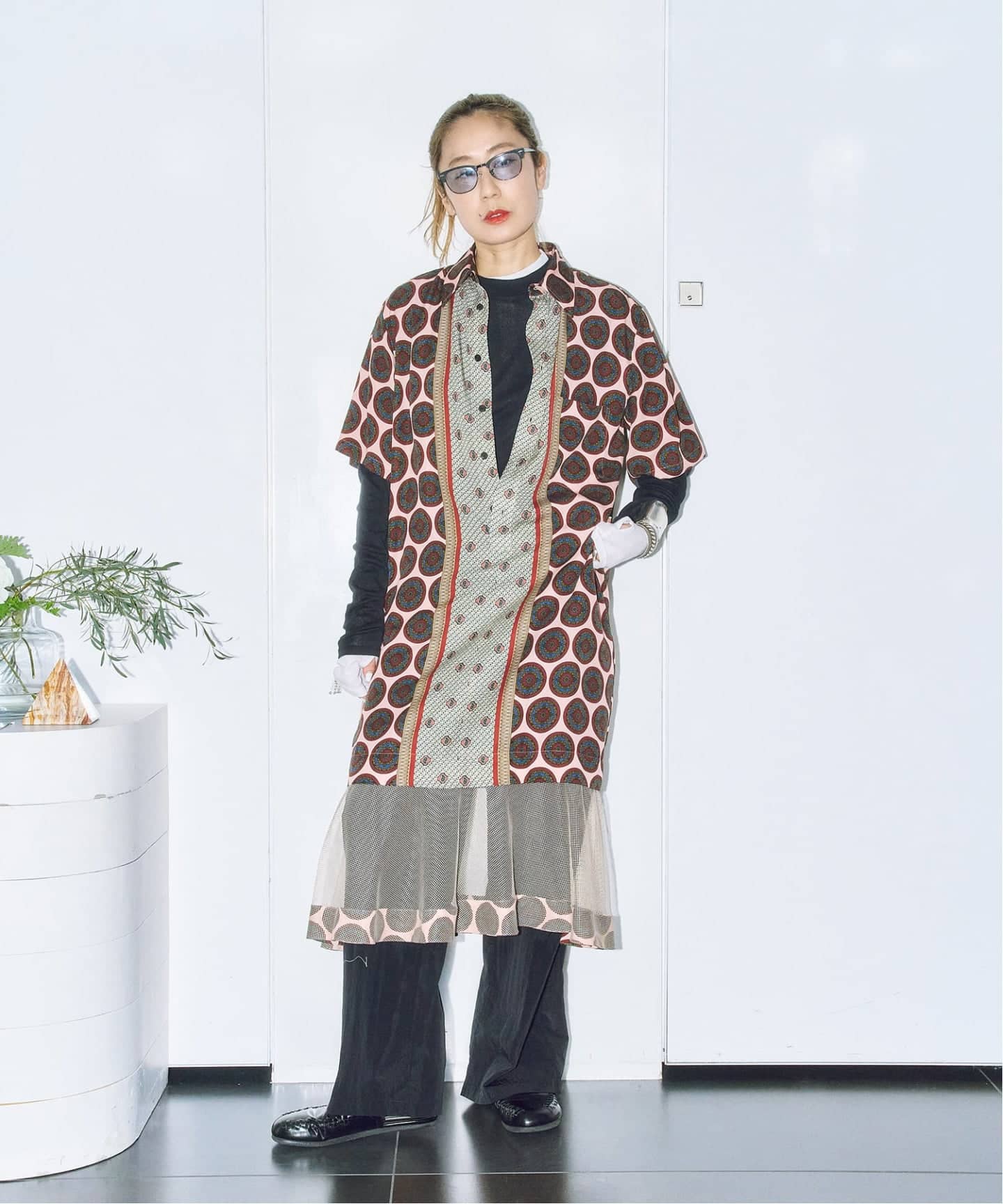 TOGA PULLA INNER PRINT DRESS TZ261-FH963：ワンピース（ワンピース