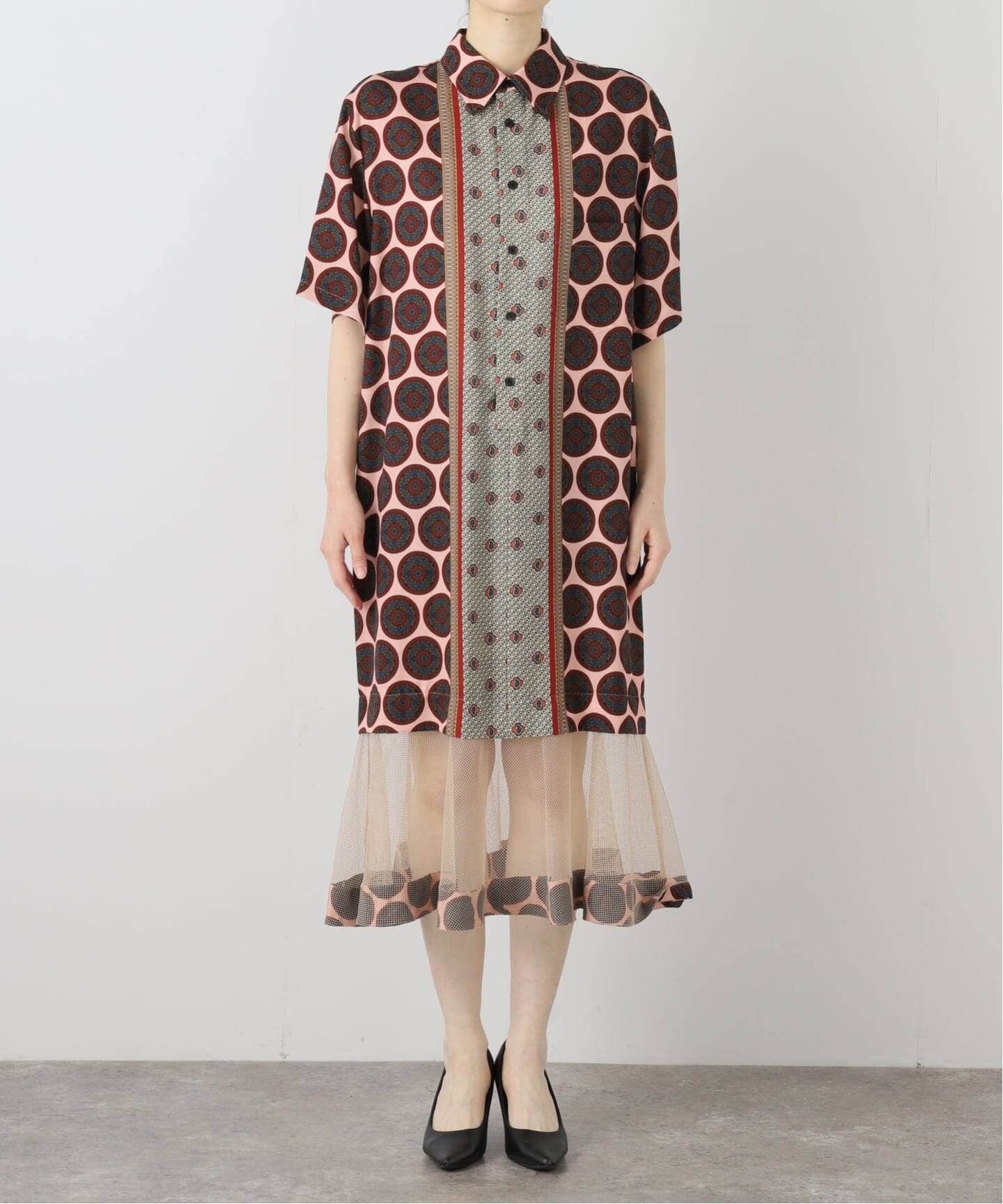 TOGA PULLA INNER PRINT DRESS TZ261-FH963：ワンピース（ワンピース