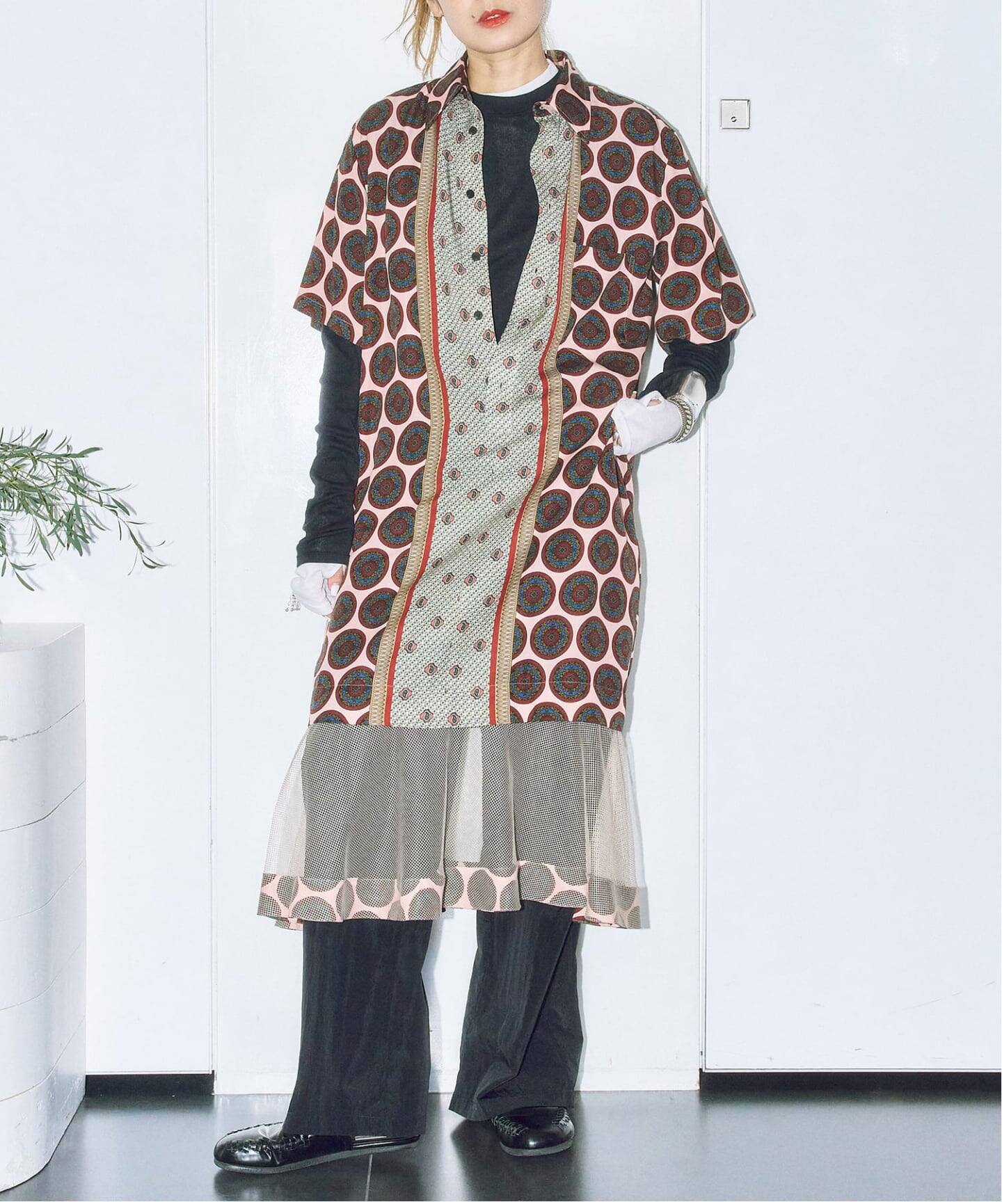 TOGA PULLA INNER PRINT DRESS TZ261-FH963：ワンピース（ワンピース 