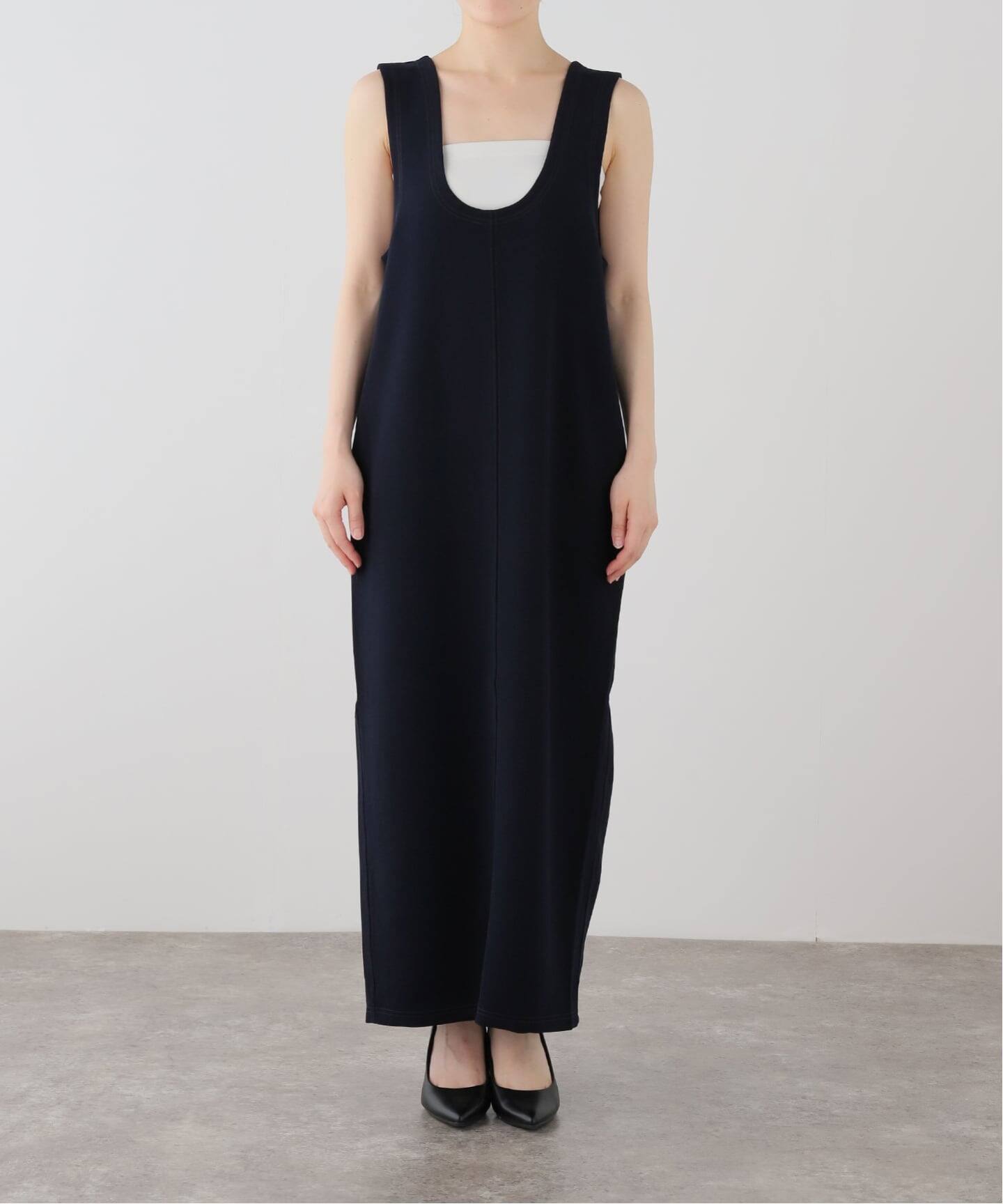 【新品タグ】anuke Uneck Loose Onepiece【ネイビー38】 anuke Uneck Loose Onepiece（ワンピース）｜BOICE FROM BAYCREW'S