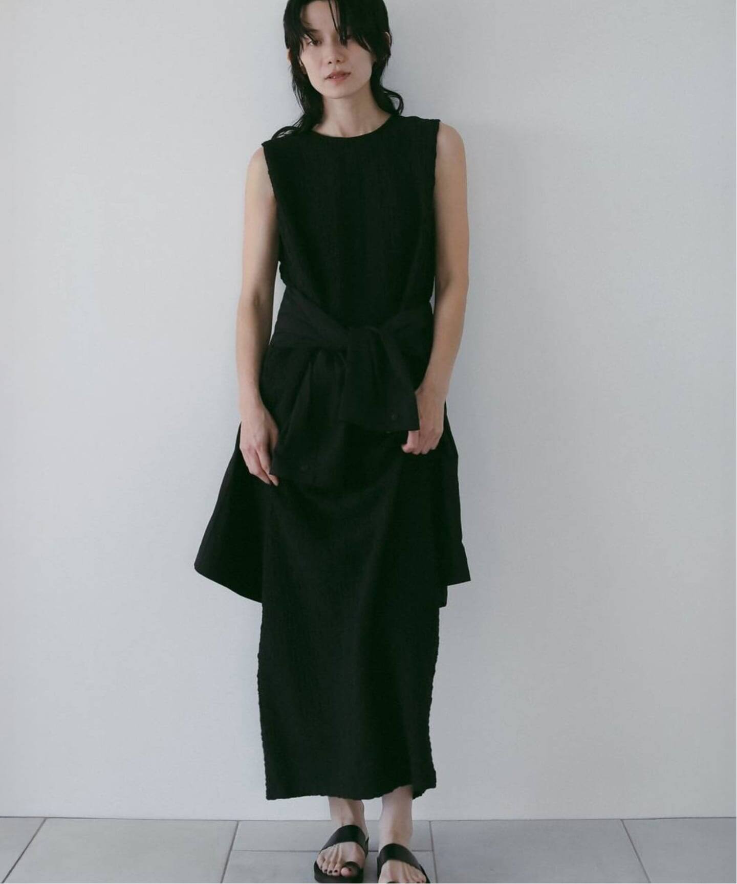 anuke Sleeveless Shirring Onepiece（ワンピース）｜BOICE FROM