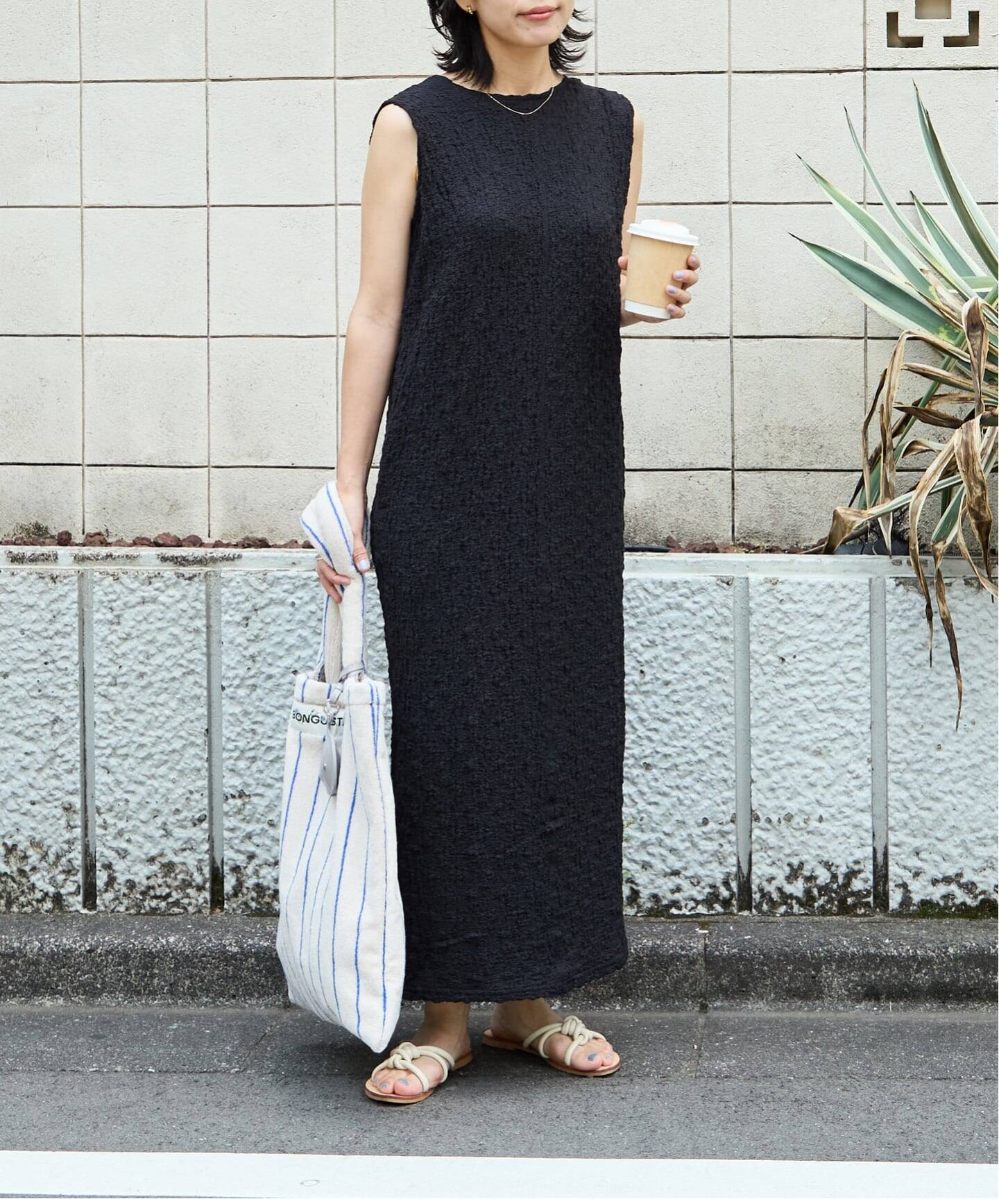 anuke Sleeveless Shirring Onepiece（ワンピース）｜BOICE FROM 