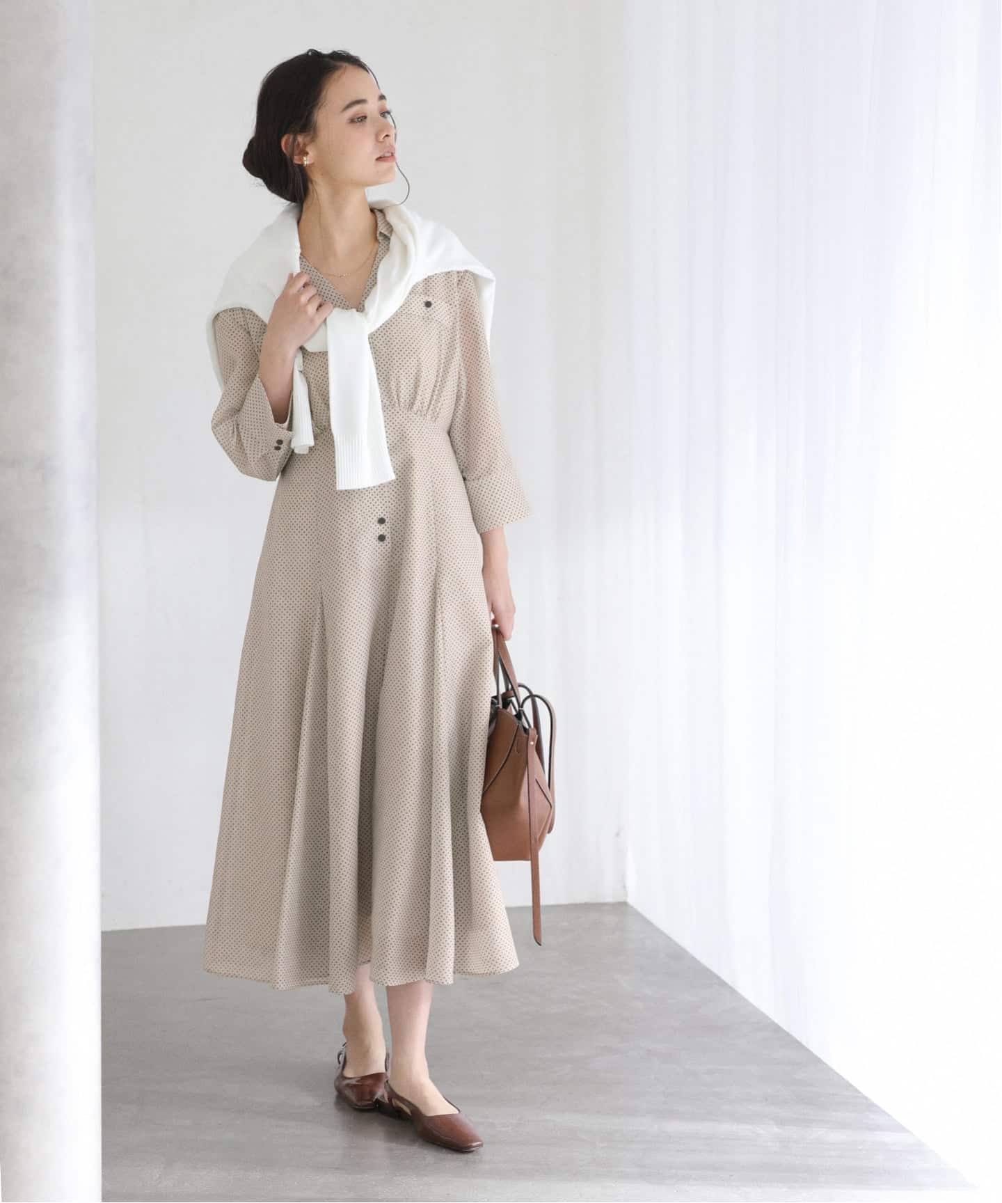 予約》【洗える】ポケットシャツワンピース（ワンピース）｜La