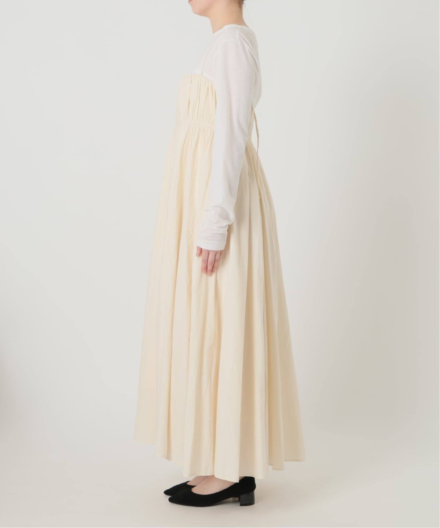WEB限定》【洗える】ギャザーキャミワンピース（ワンピース）｜La