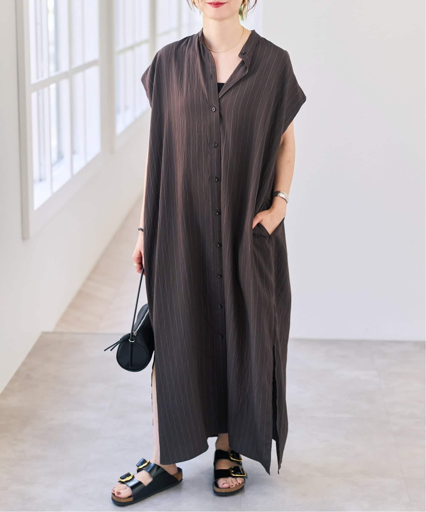 別注カラー有り》MARSALAストライプシャツワンピース（ワンピース