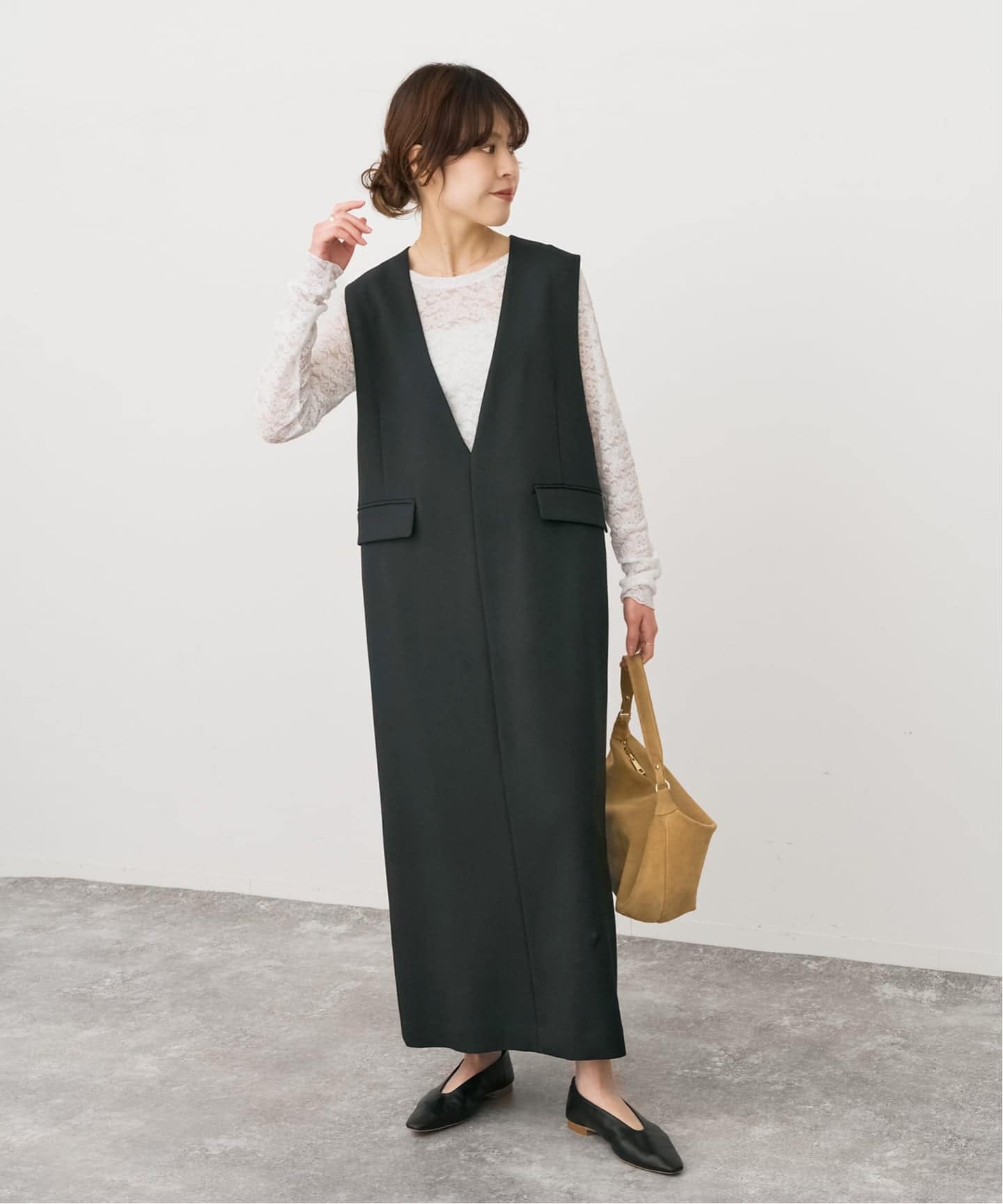 WEB限定 / 追加予約》ダブルクロスVネックワンピース（ワンピース