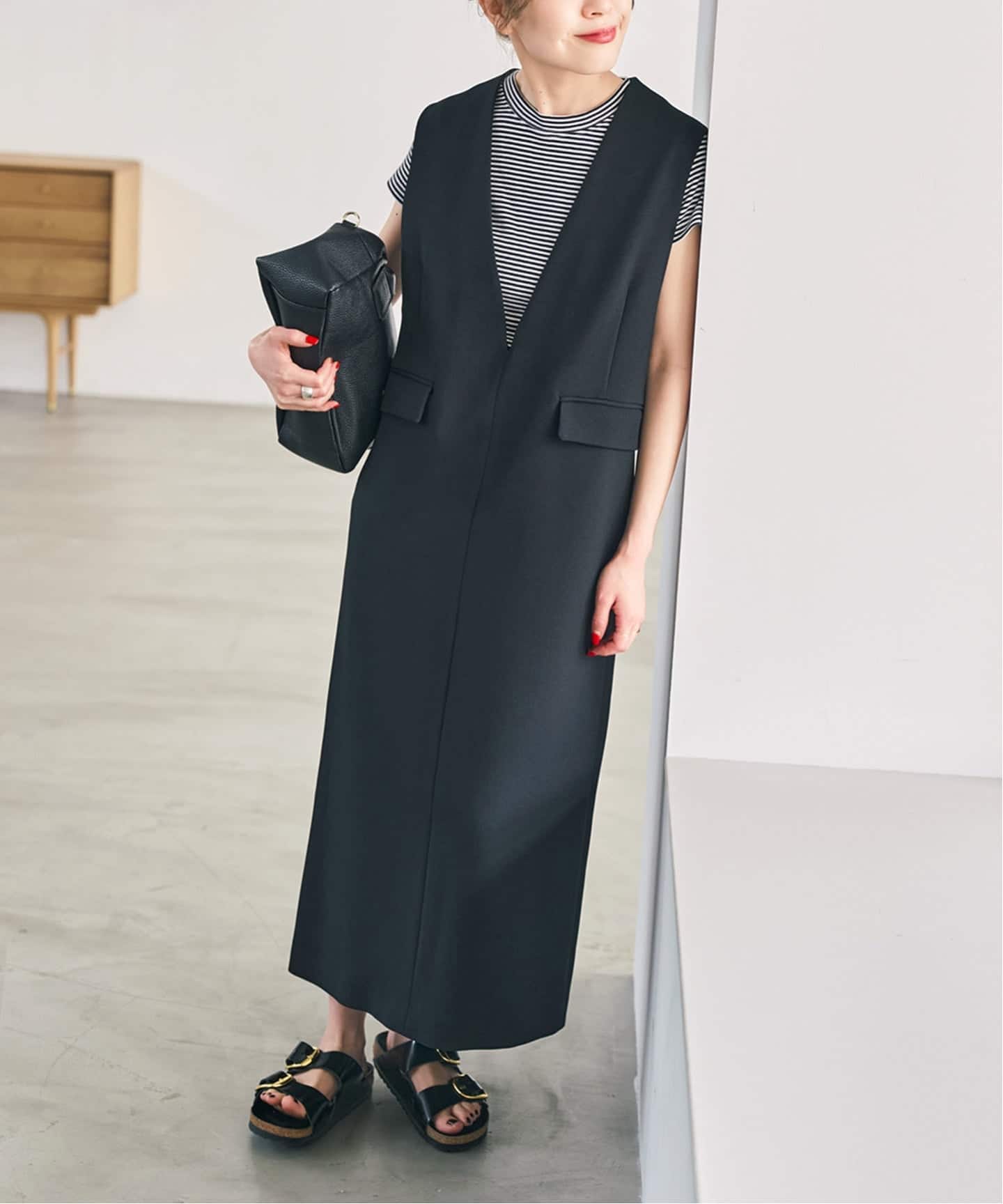 WEB限定 / 追加》ダブルクロスVネックワンピース(ワンピース)|Spick WEB限定 / 追加》ダブルクロスVネックワンピース(ワンピース)|Spick