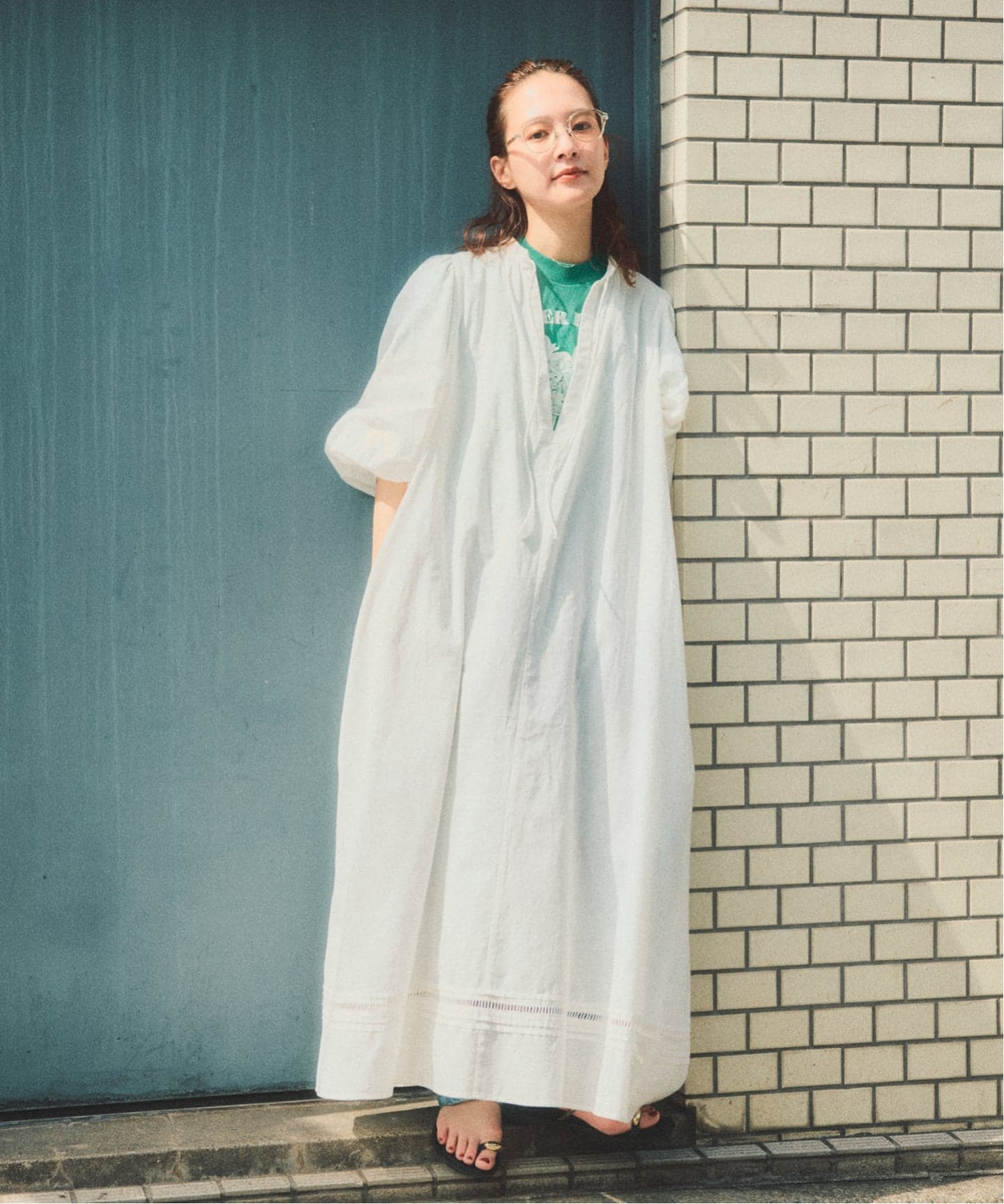 a&m リネンブレンドハシゴレースワンピース（ワンピース）｜Spick