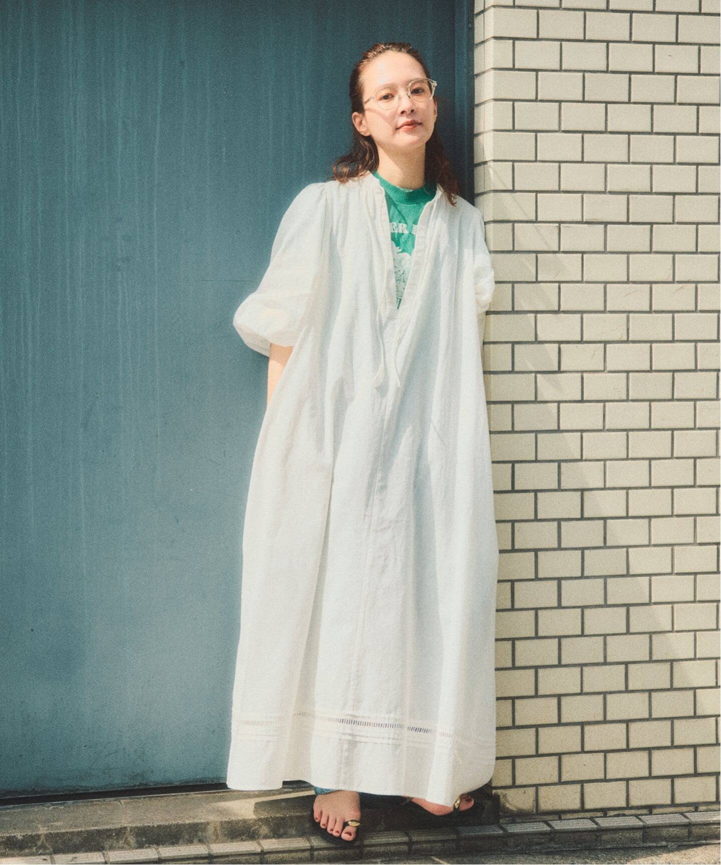 a&m リネンブレンドハシゴレースワンピース（ワンピース）｜Spick 