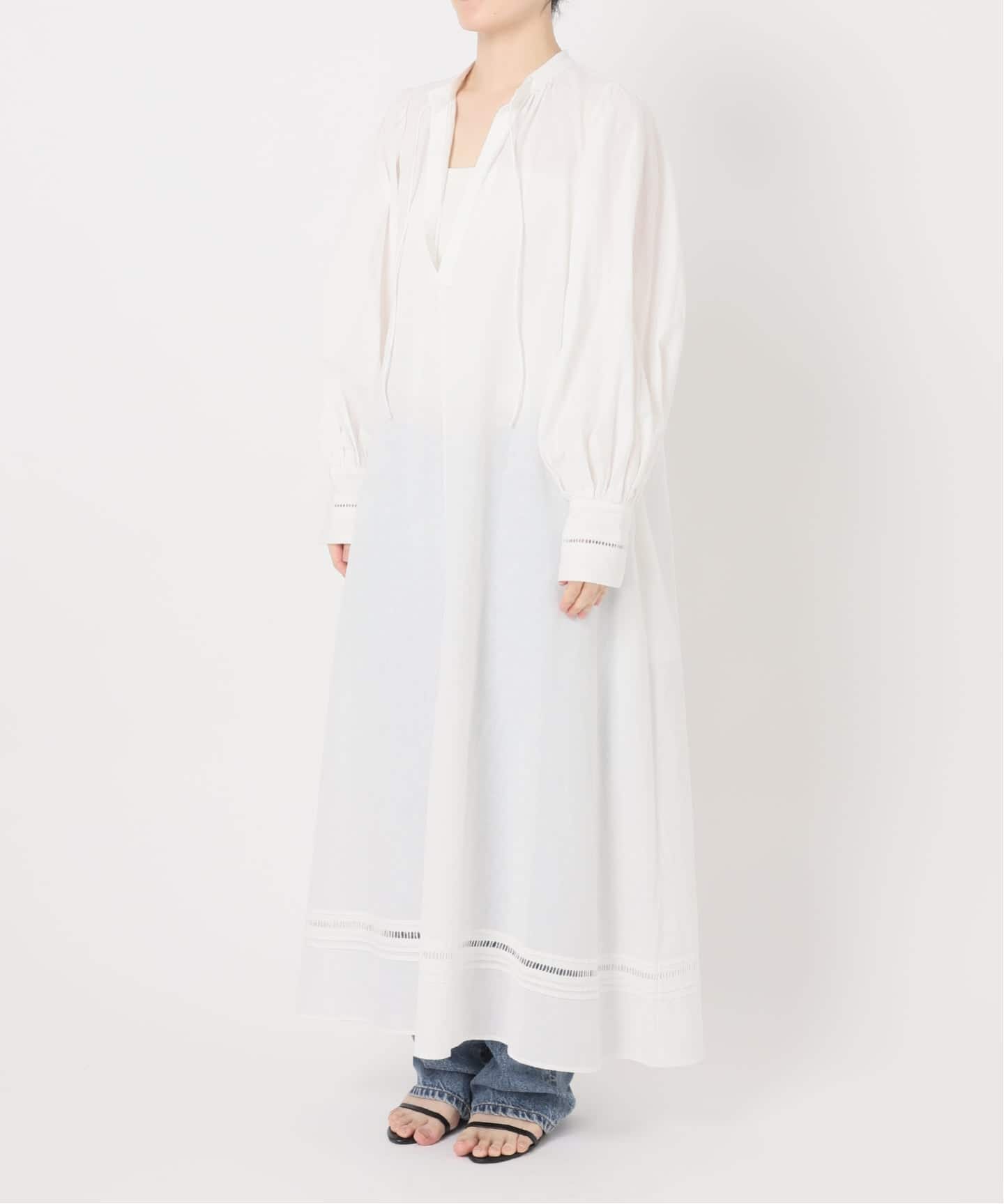 a&m リネンブレンドハシゴレースワンピース（ワンピース）｜Spick