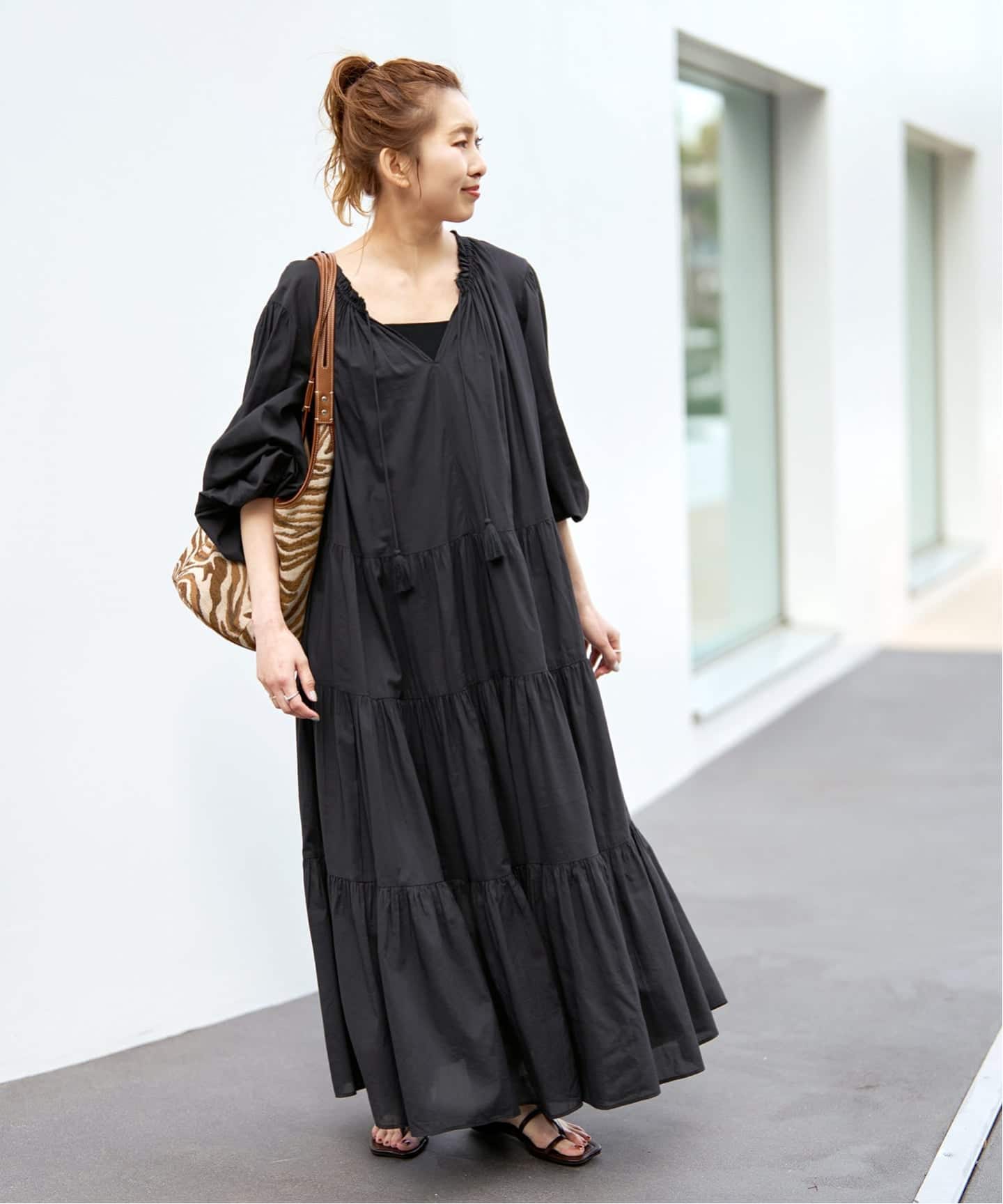 Spick&Span HYU ティアードワンピース　ベイクルーズロングワンピース HYU 2WAYティアードワンピース（ワンピース）｜Spick & Span（スピック
