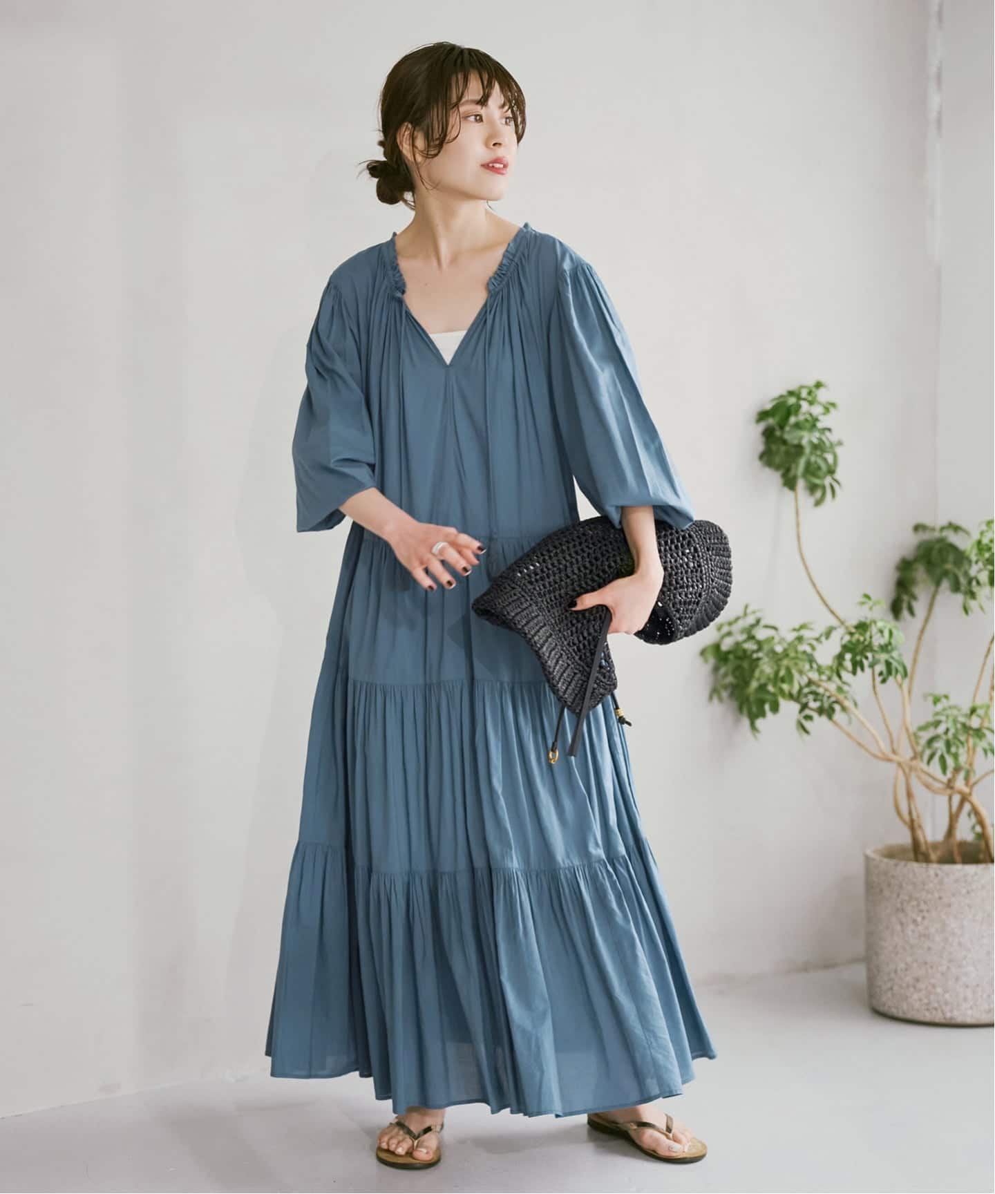 Spick&Span HYU ティアードワンピース　ベイクルーズロングワンピース HYU 2WAYティアードワンピース（ワンピース）｜Spick & Span（スピック