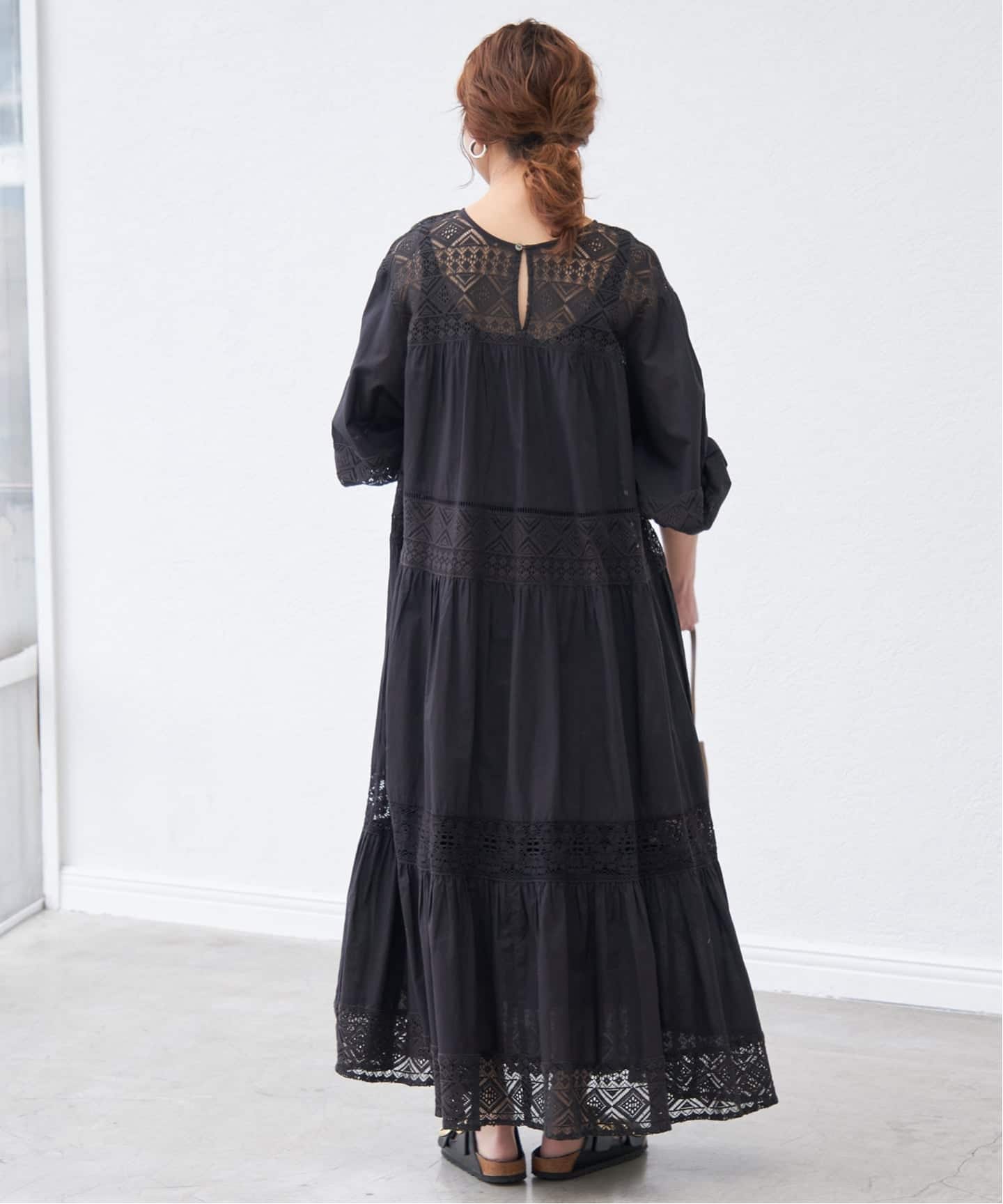 新色有り / 追加予約》HYUレースギャザーワンピース（ワンピース