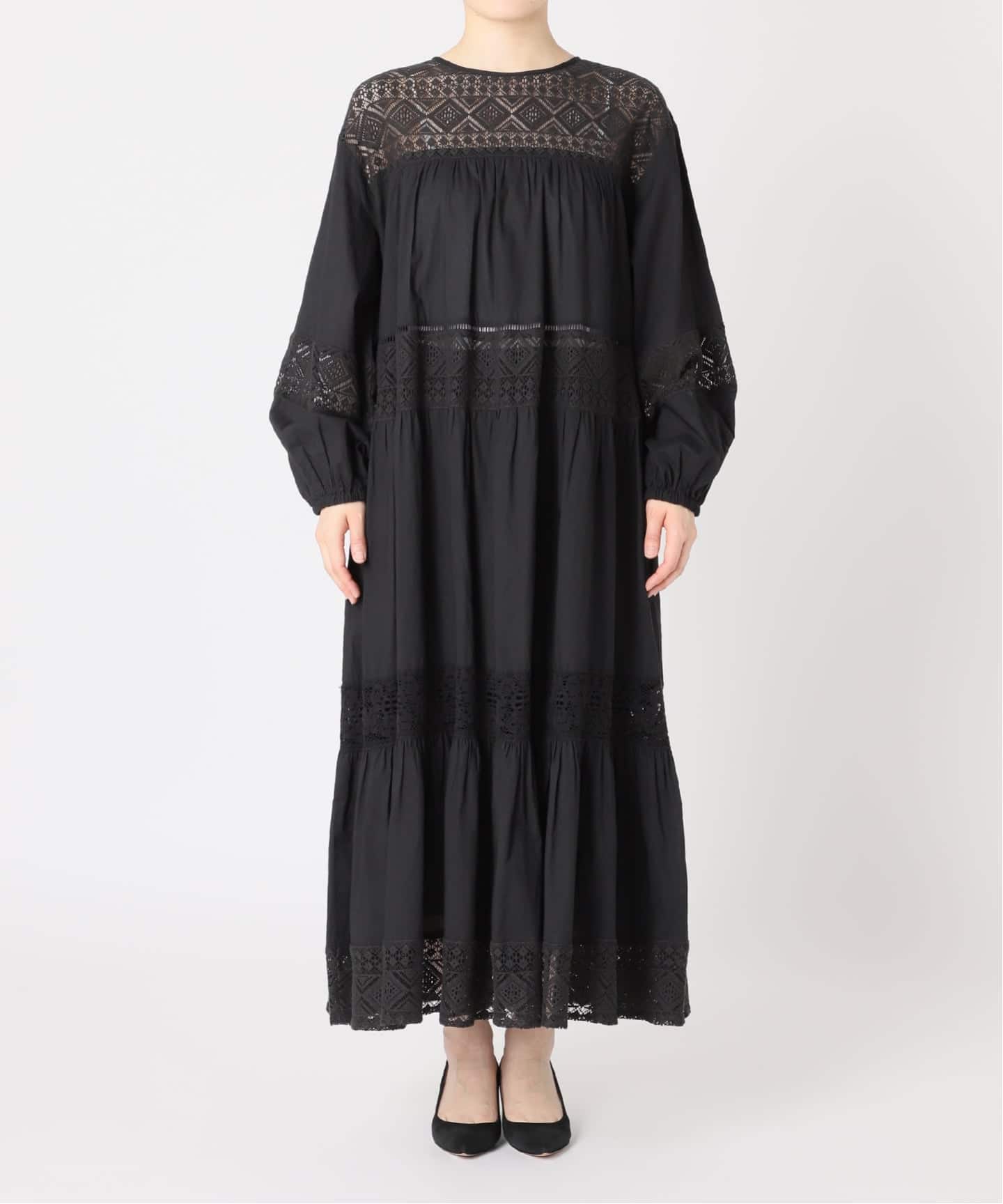 【美品】スピックアンドスパン　HYU レースギャザーワンピース　Spick 新色有り / 追加予約》HYUレースギャザーワンピース（ワンピース