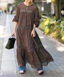 《新色有り / 追加予約》HYUレースギャザーワンピース