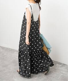 《一部店舗+WEB限定》ドットティアードキャミソールワンピース
