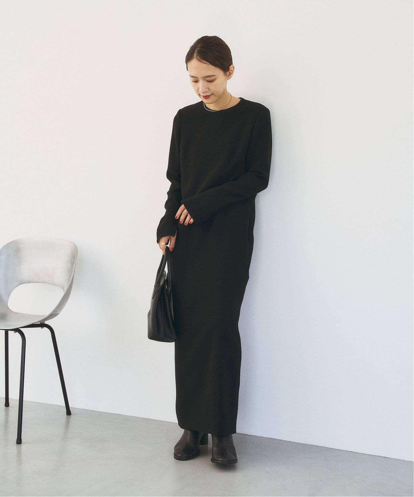 追加予約9》ダブルクロスミニマルロングドレス（ワンピース）｜HARDY