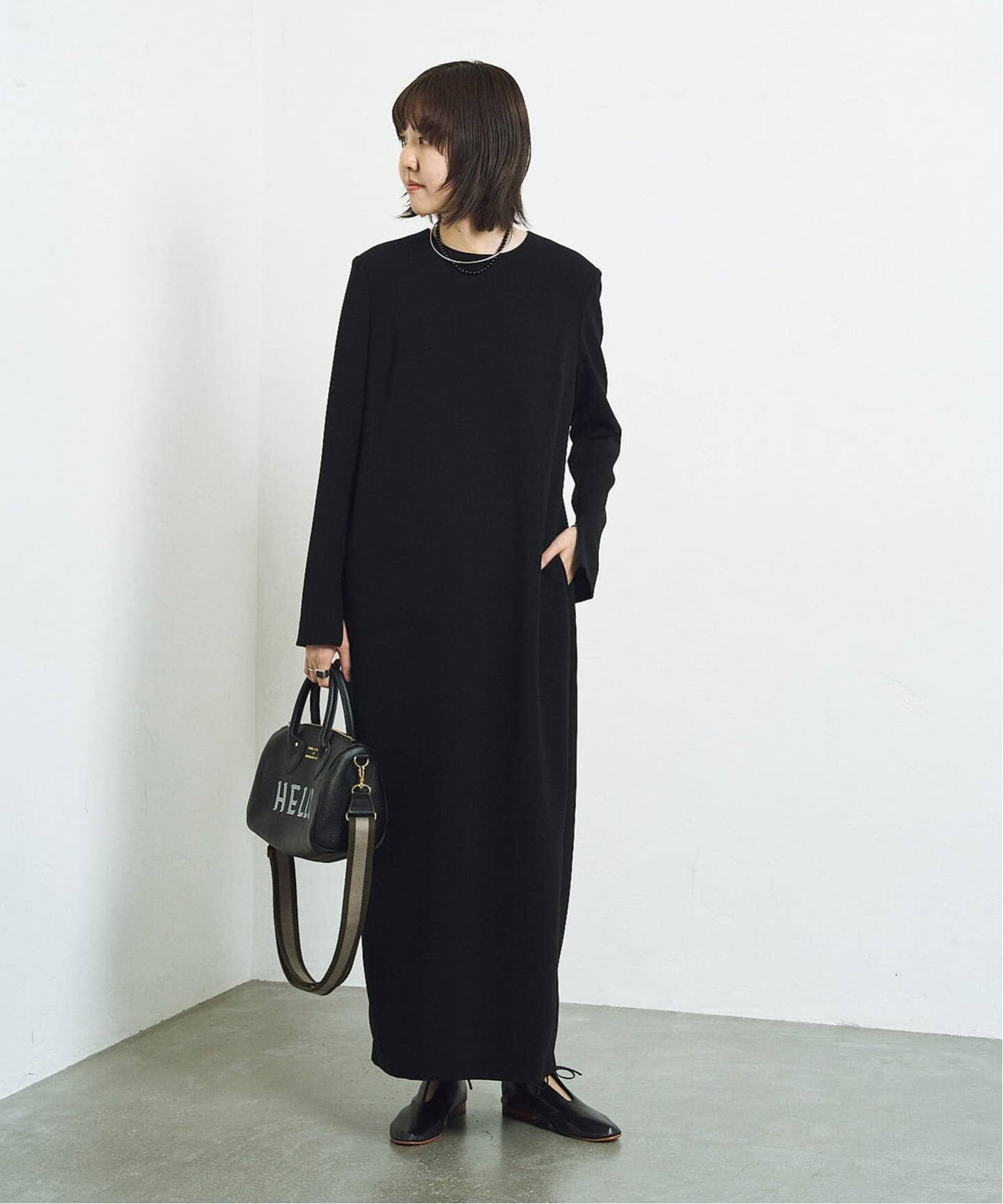 追加予約9》ダブルクロスミニマルロングドレス（ワンピース）｜HARDY