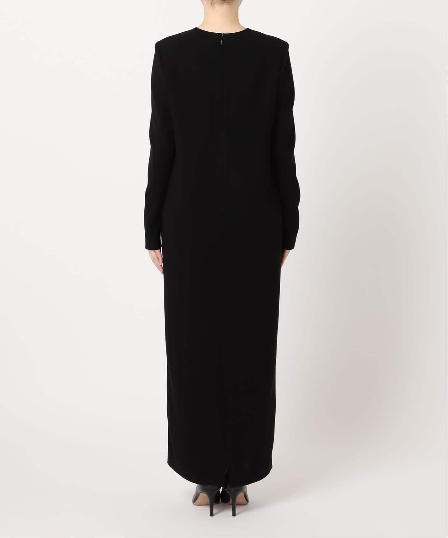追加9》ダブルクロスミニマルロングドレス（ワンピース）｜HARDY NOIR