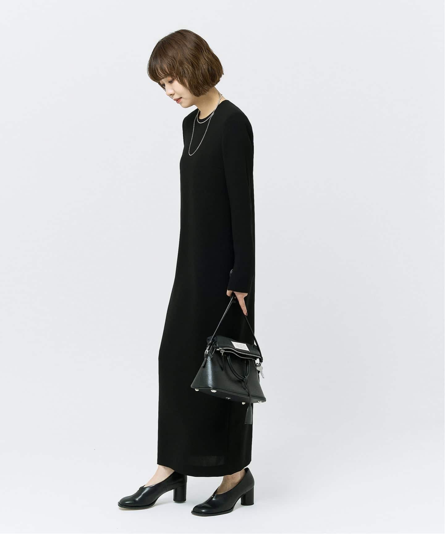 追加予約10》ダブルクロスミニマルロングドレス（ワンピース）｜HARDY