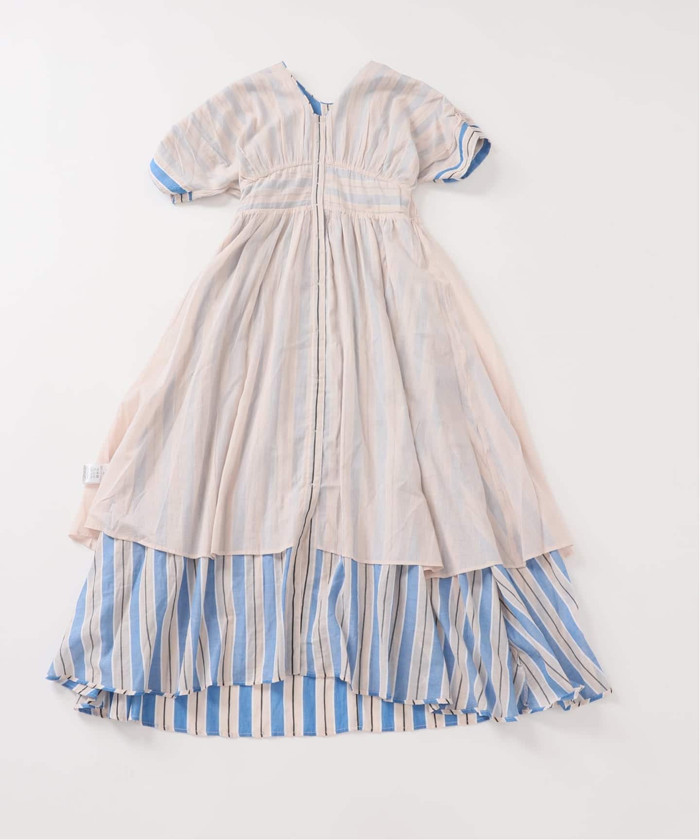 別注カラー有 / 追加予約》ne Quittez pas Cotton Voile Stripe Waist