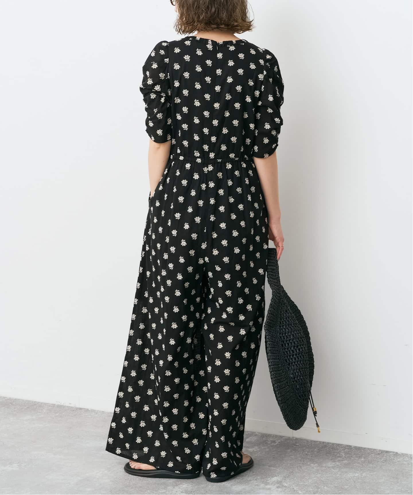 別注》ne Quittez pas / ヌキテパ Cotton Dobby Stripe Flower Print
