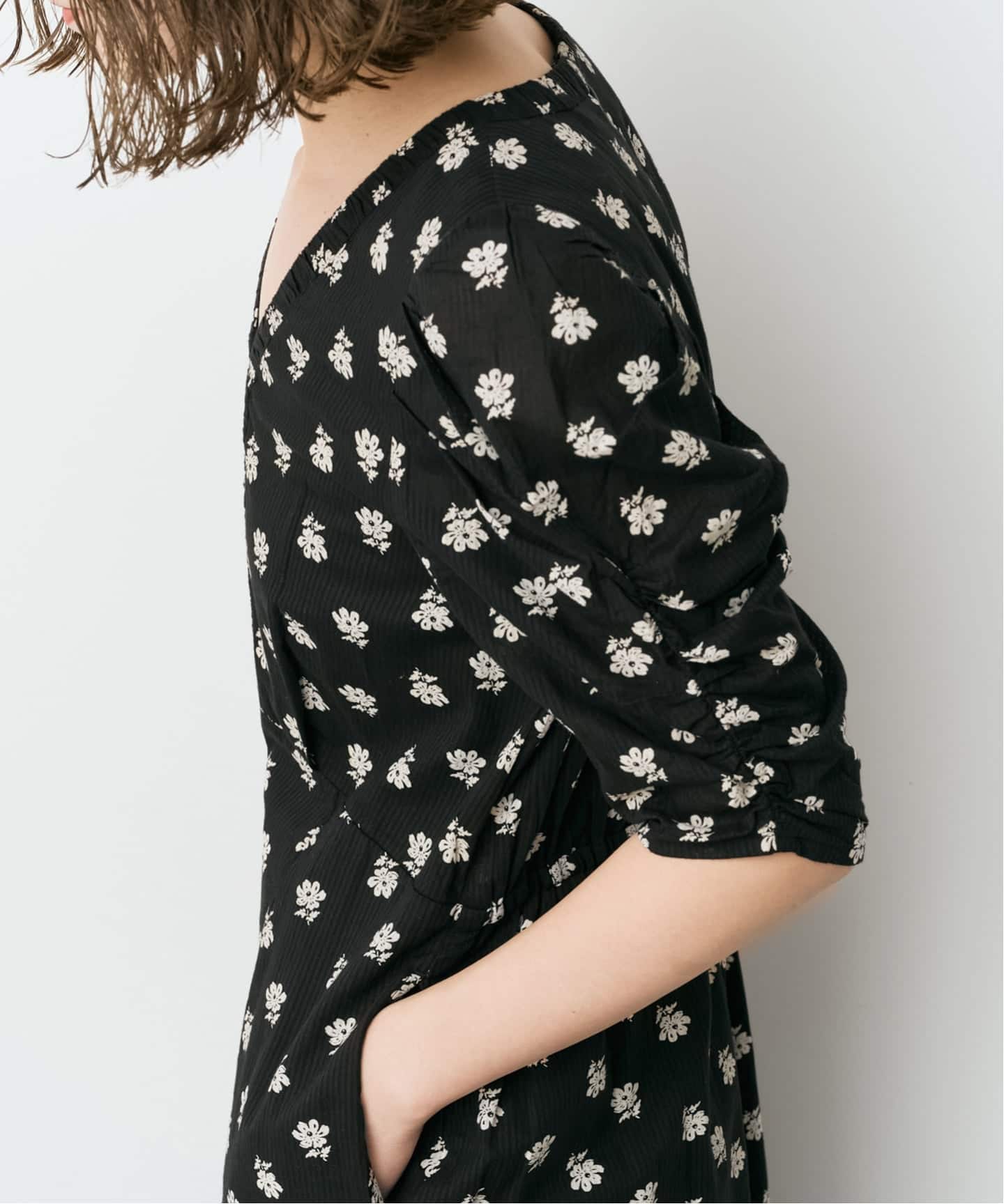 別注 / 予約》ne Quittez pas / ヌキテパ Cotton Dobby Stripe Flower