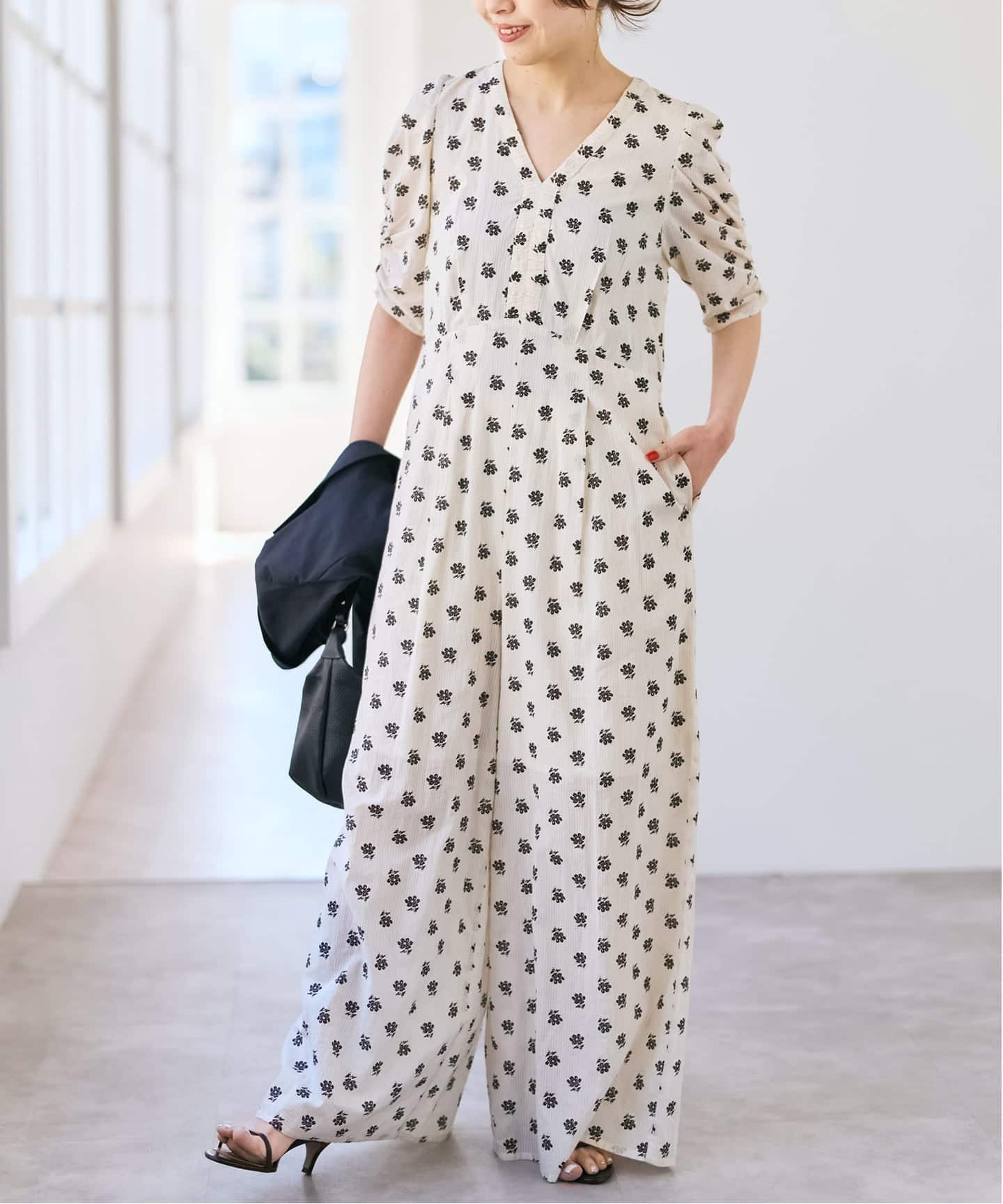 別注 / 予約》ne Quittez pas / ヌキテパ Cotton Dobby Stripe Flower