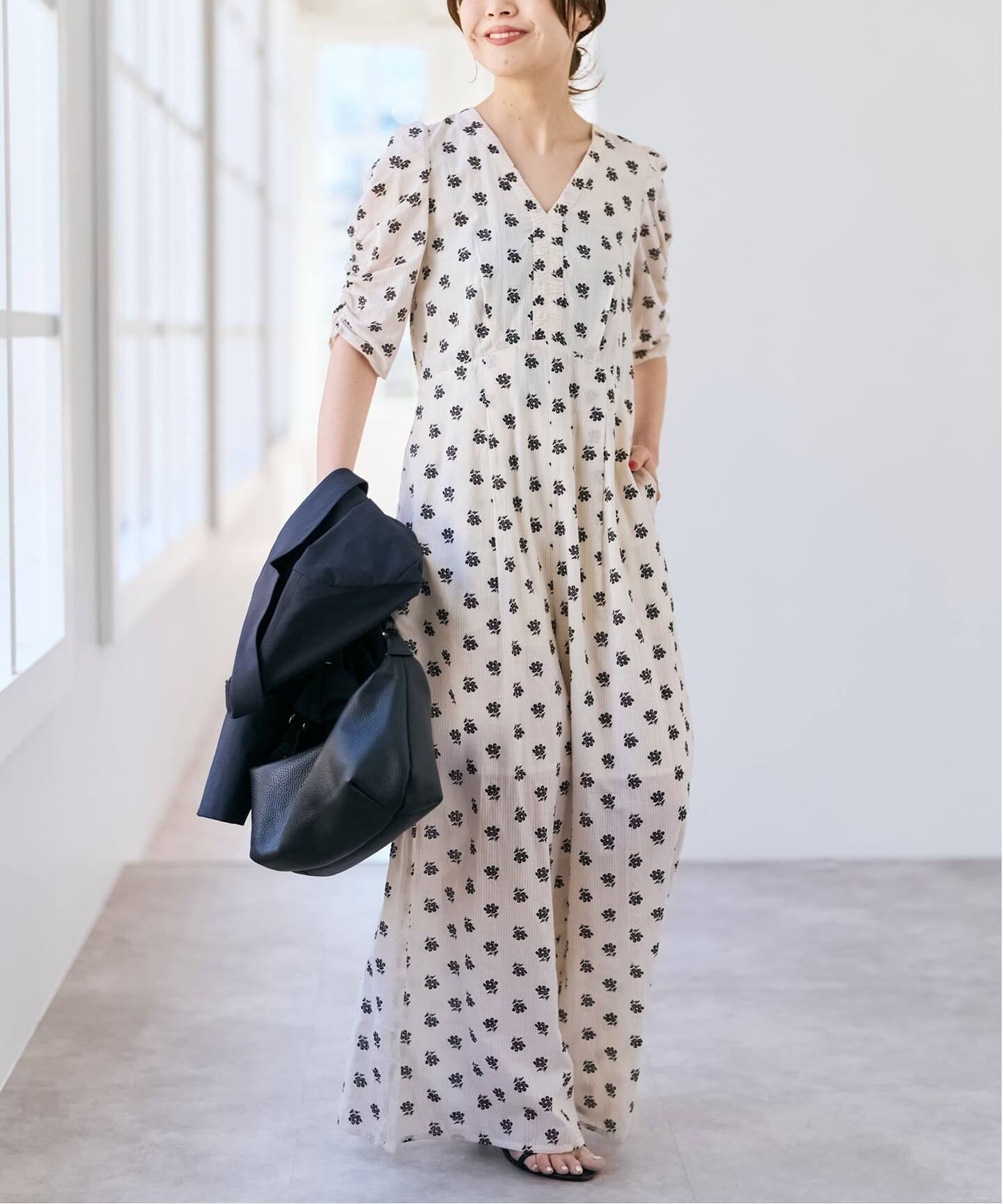 別注》ne Quittez pas / ヌキテパ Cotton Dobby Stripe Flower Print