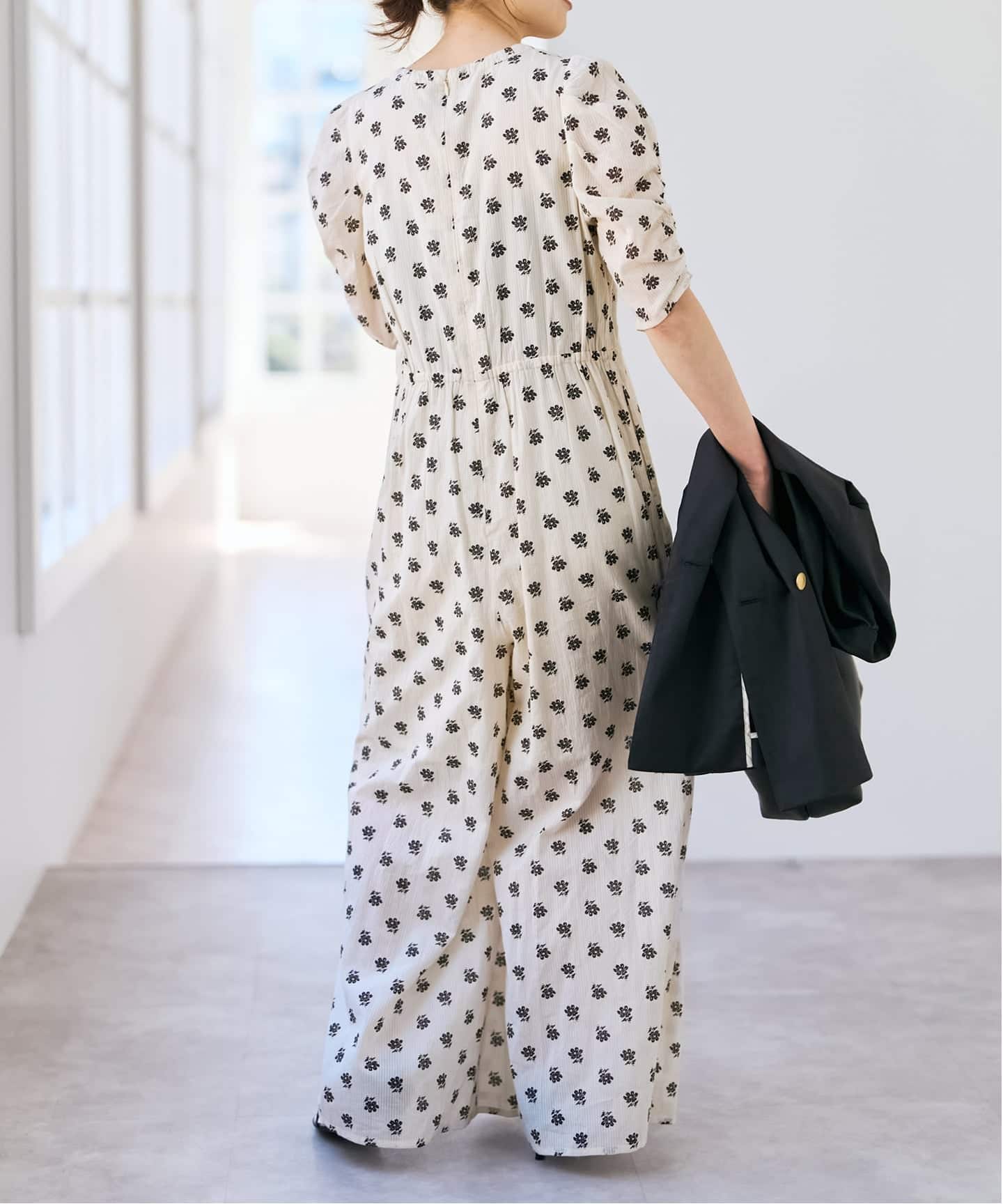 別注 / 予約》ne Quittez pas / ヌキテパ Cotton Dobby Stripe Flower