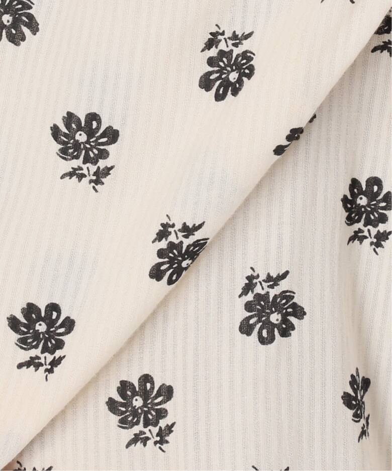 別注》ne Quittez pas / ヌキテパ Cotton Dobby Stripe Flower Print 