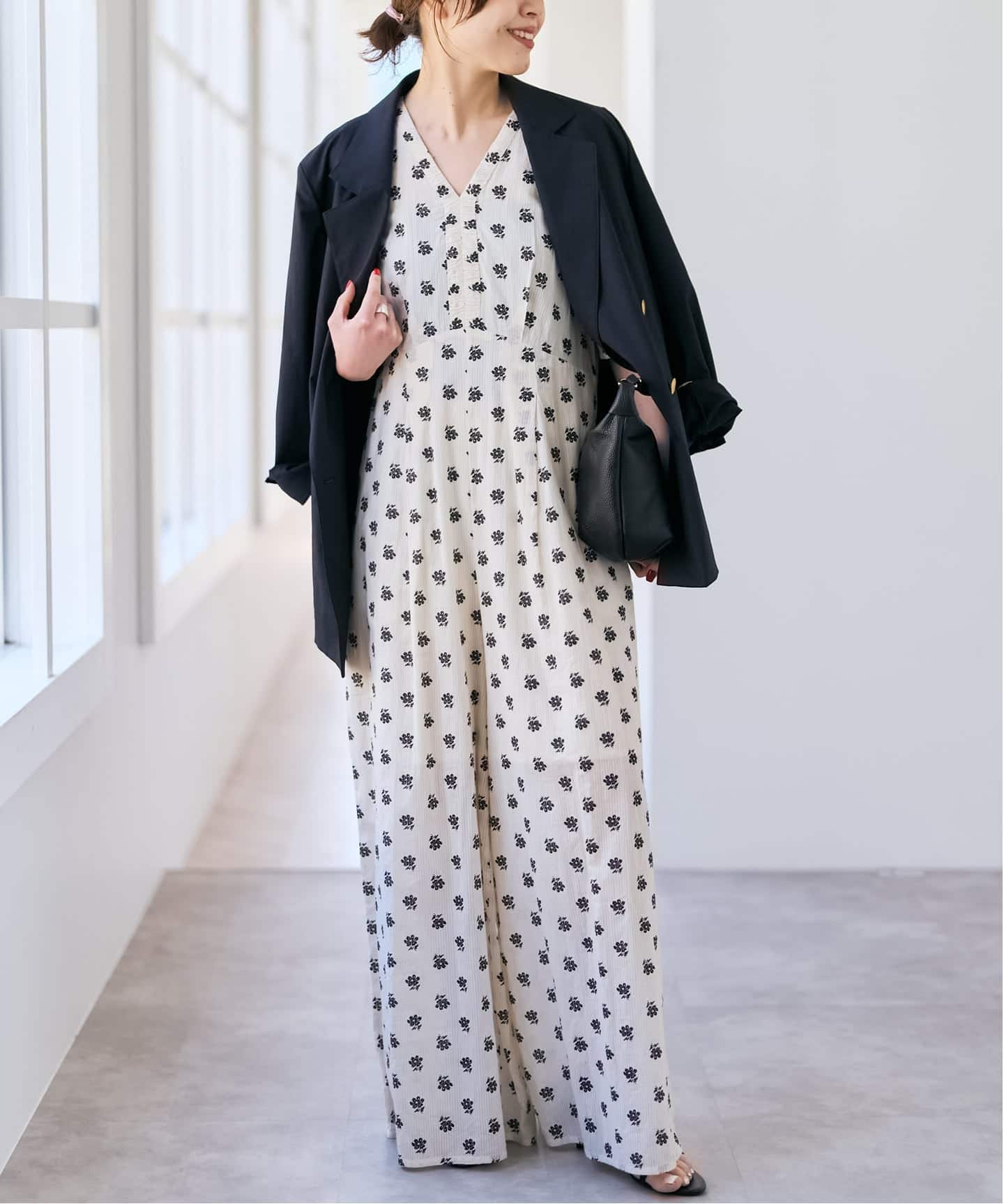 別注 / 予約》ne Quittez pas / ヌキテパ Cotton Dobby Stripe Flower