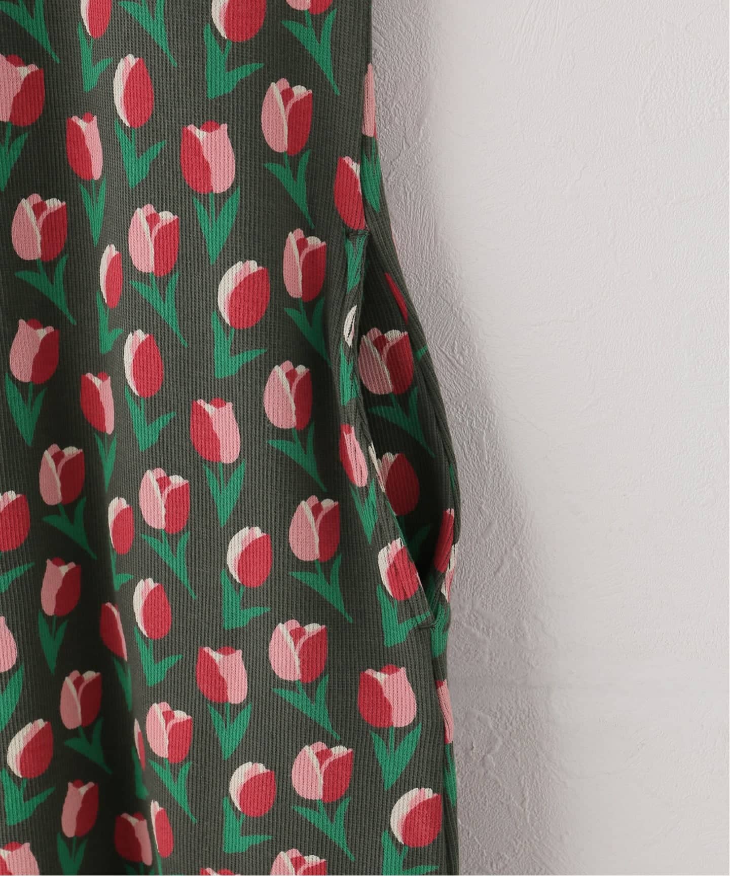 WEB限定》HOLIDAY/ホリデイ SUPER RIB PADDED SHOULDER L/S DRESS