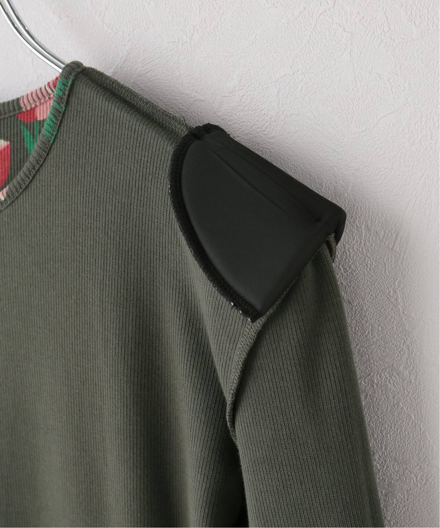WEB限定》HOLIDAY/ホリデイ SUPER RIB PADDED SHOULDER L/S DRESS