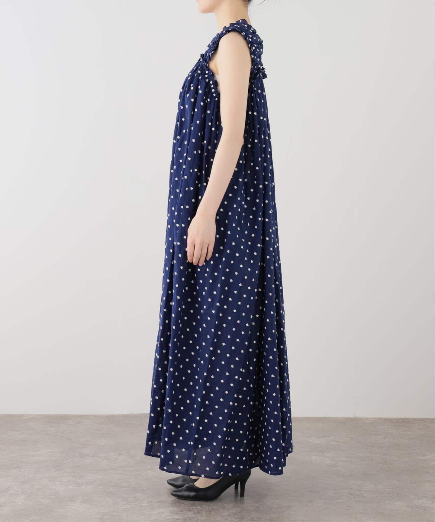 HOLIDAY FLOWER EMBROIDERY NIGHT DRESS 別注 一部店舗+WEB限定》HOLIDAY/ホリデイ 別注FLOWER EMBROIDERY NIGHT