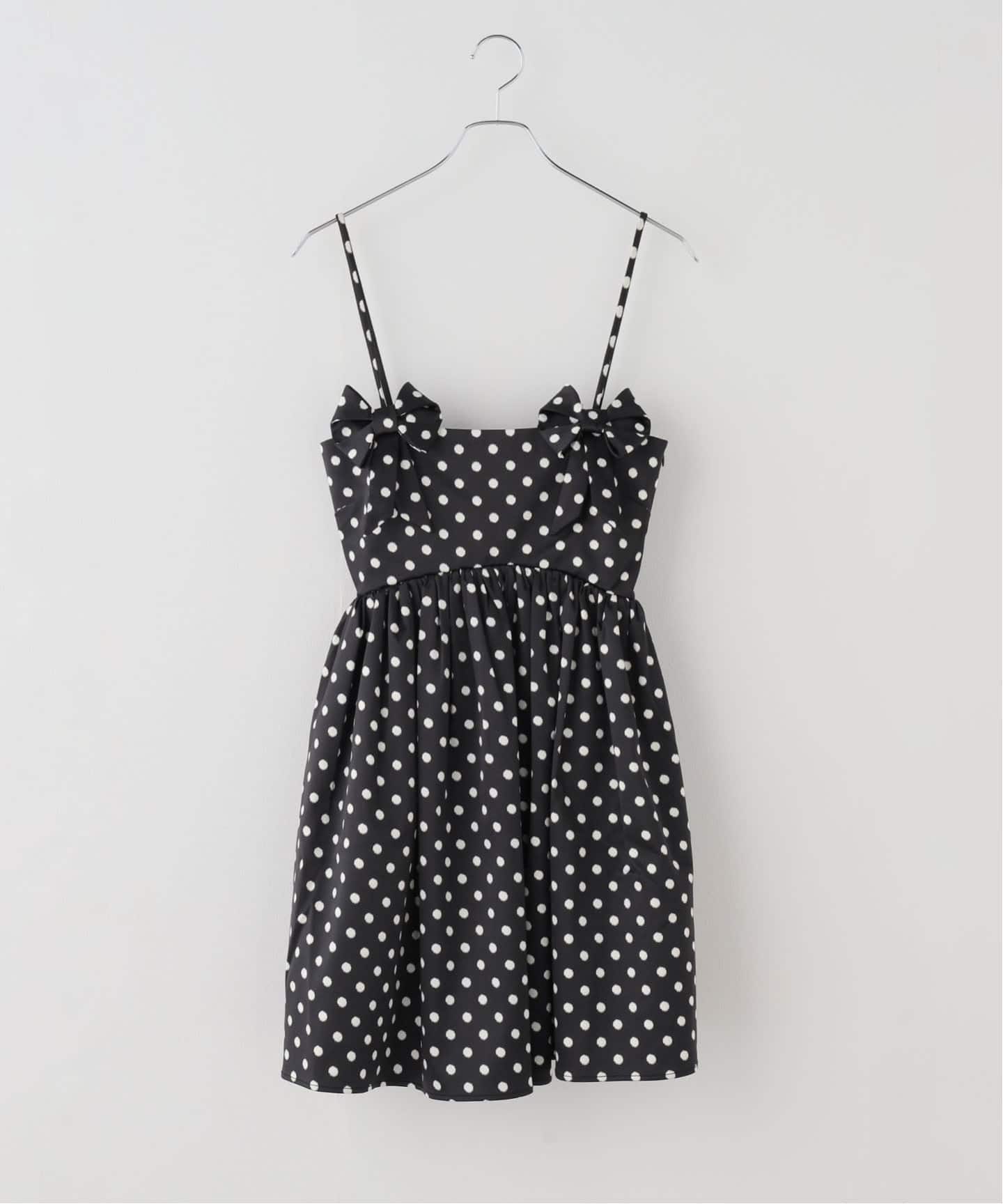 GANNI / ガニー Printed Double Satin Mini Strap Dr（ワンピース