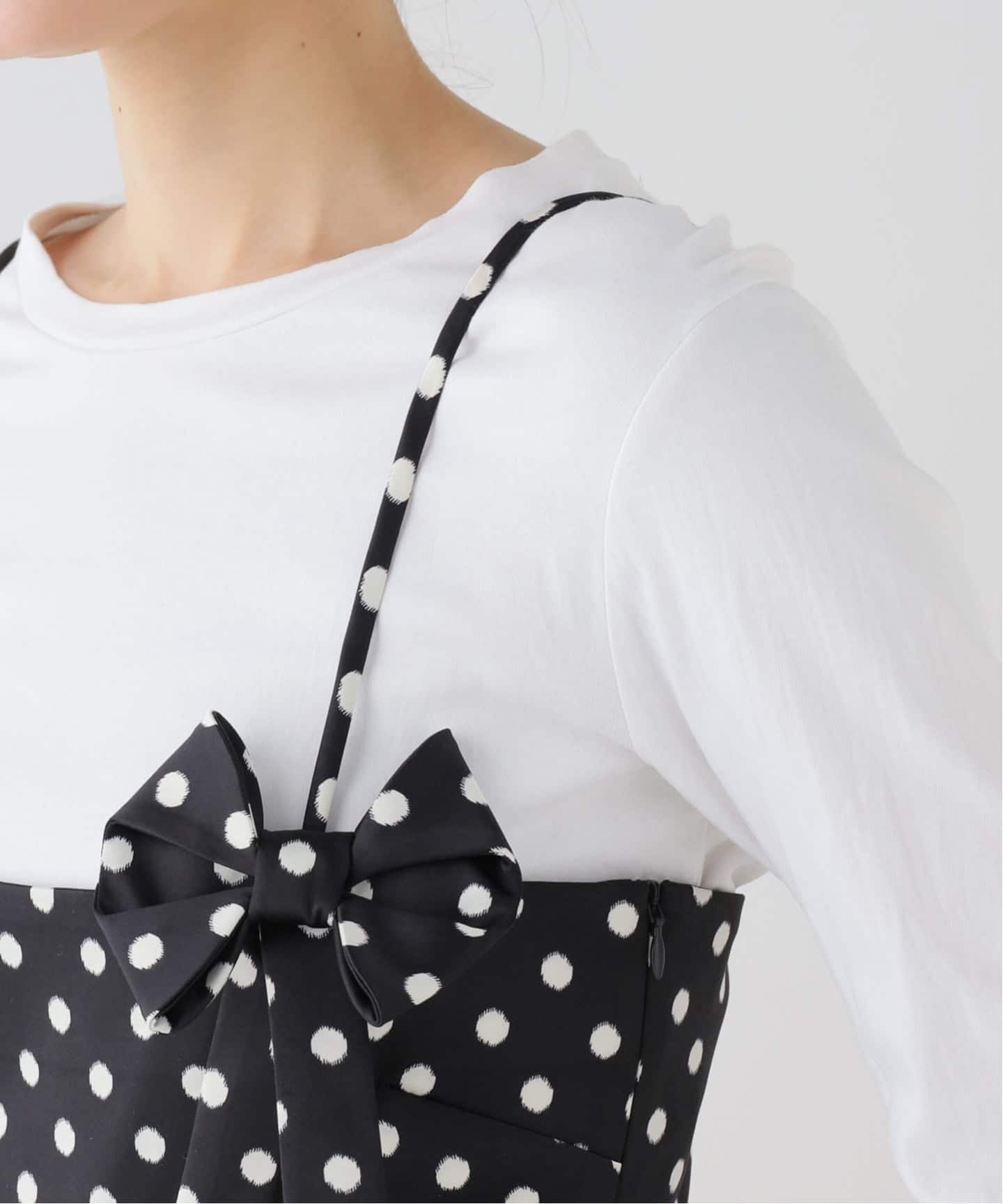 GANNI / ガニー Printed Double Satin Mini Strap Dr（ワンピース
