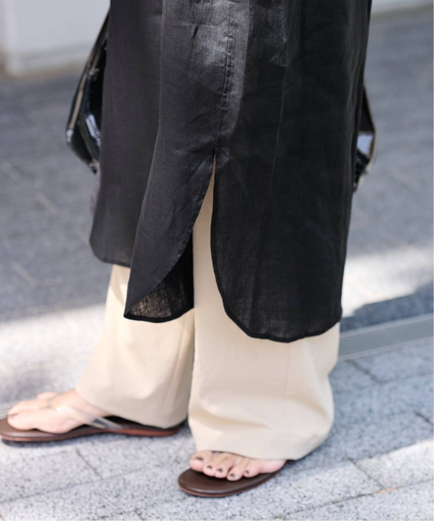 ≪一部カラーWEB限定 / 追加≫フレンチリネンシャツワンピース