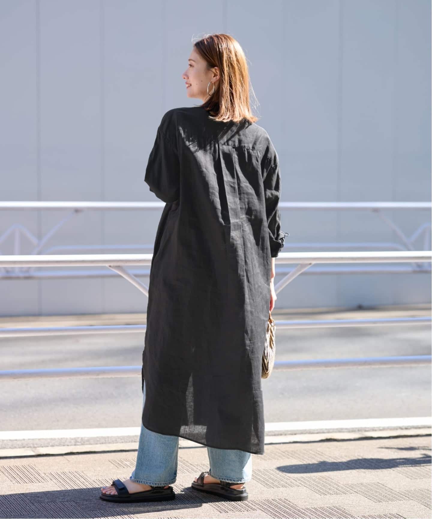 ≪一部カラーWEB限定 / 追加≫フレンチリネンシャツワンピース
