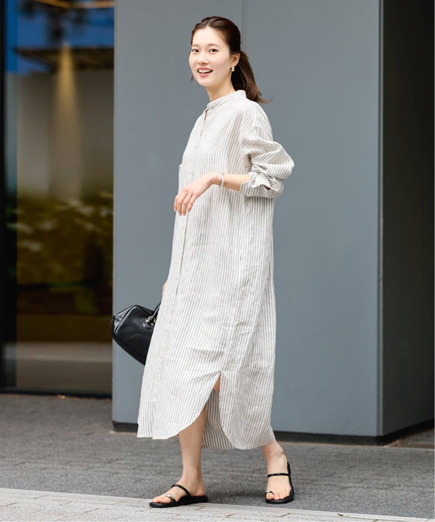 ≪一部カラーWEB限定 / 追加≫フレンチリネンシャツワンピース