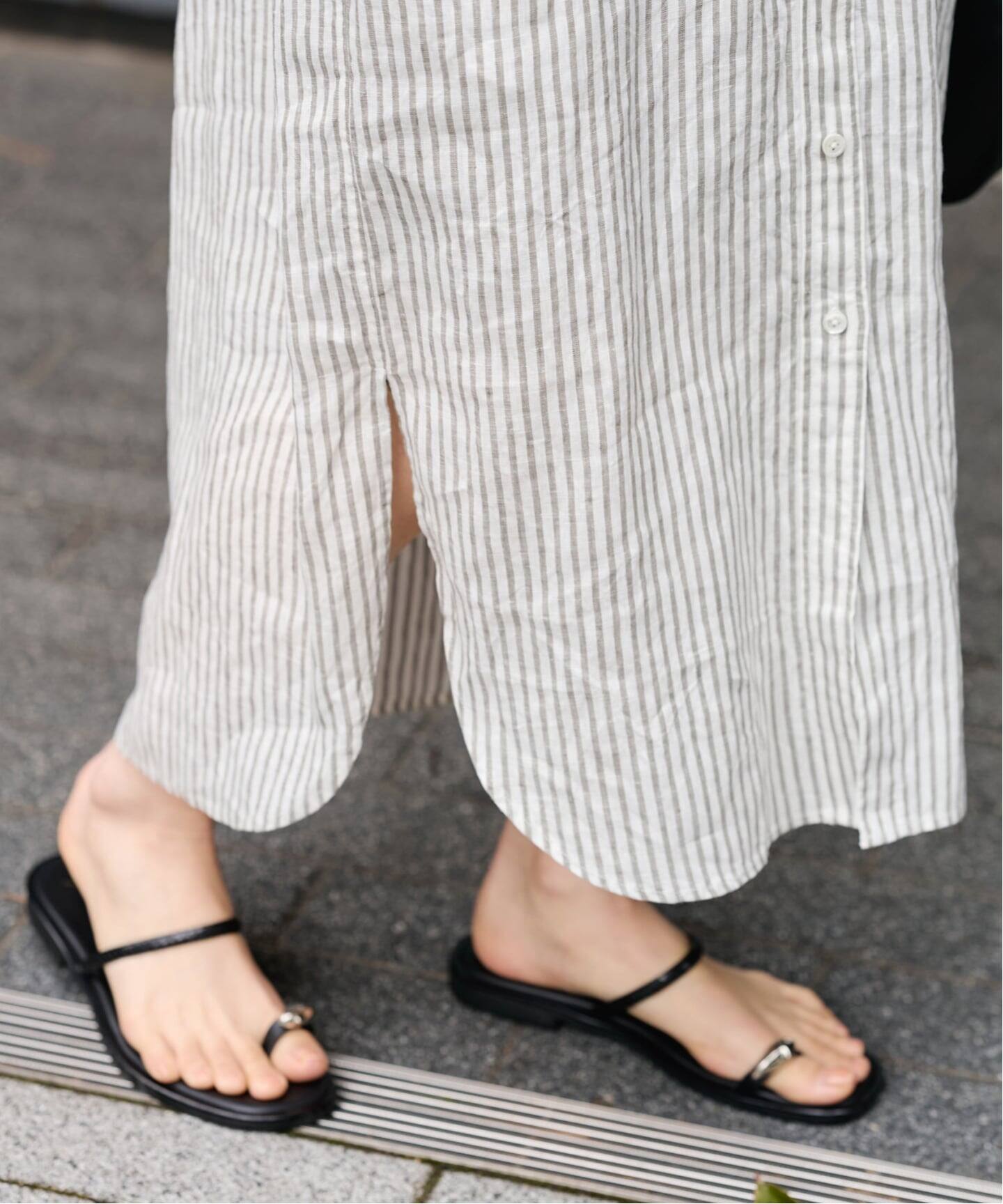 ≪一部カラーWEB限定 / 追加≫フレンチリネンシャツワンピース