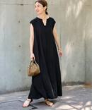 LINEN フレアワンピース